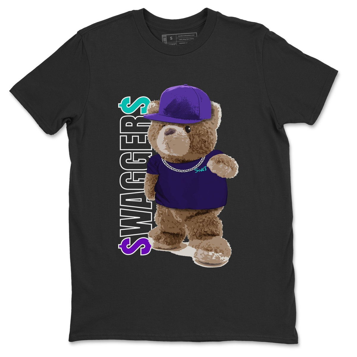 Jordan 5 Purple Grape Sneaker Matching T-Shirt Bear Swaggers Sneaker Tees Jordan 5 Purple Grape Sneaker Release Tees Crew Neck Tees