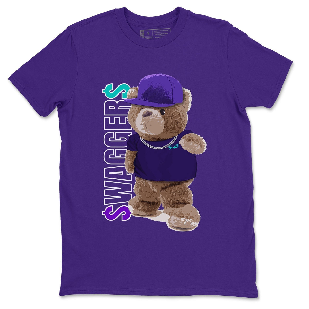 Jordan 5 Purple Grape Sneaker Matching T-Shirt Bear Swaggers Sneaker Tees Jordan 5 Purple Grape Sneaker Release Tees Crew Neck Tees