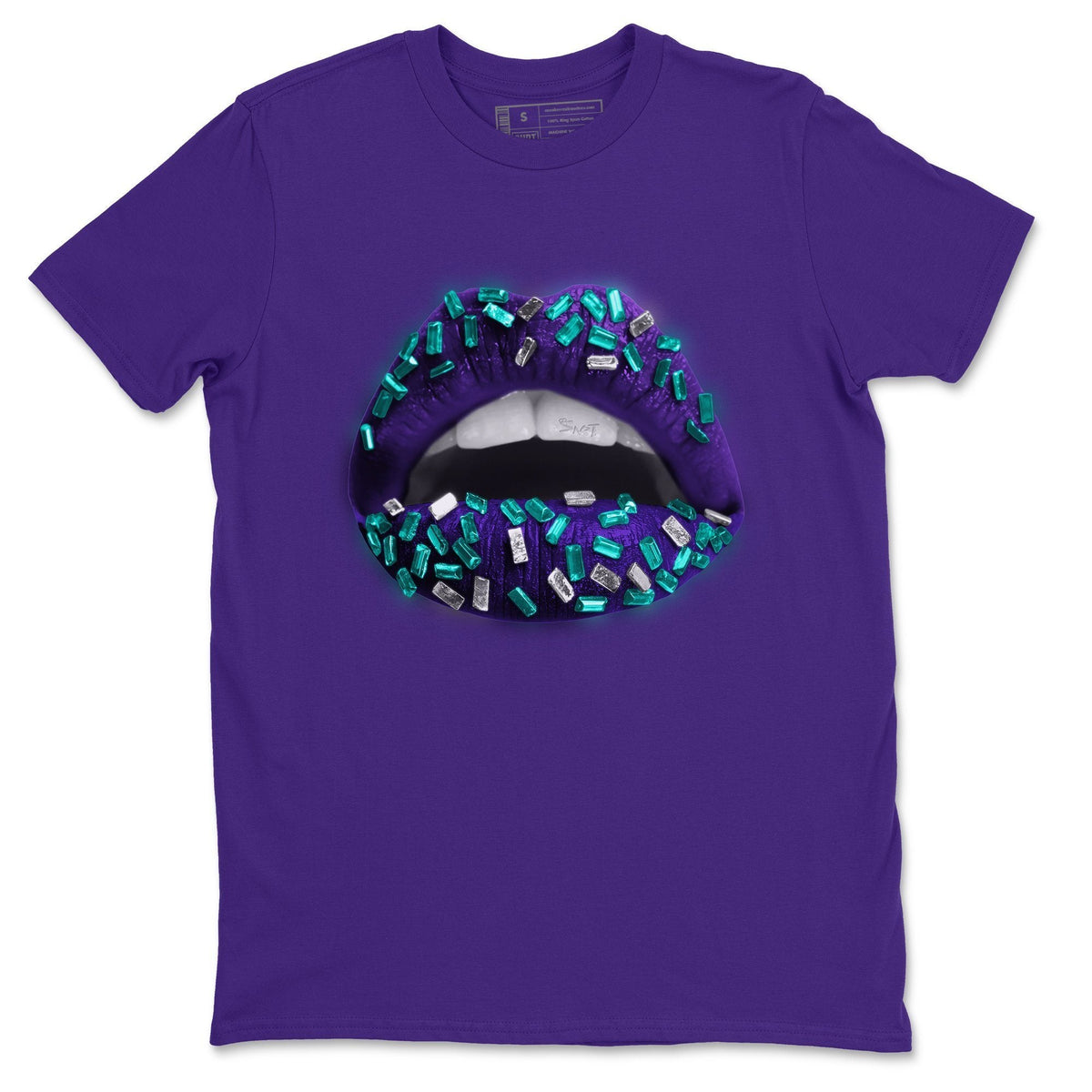 Jordan 5 Purple Grape Sneaker Matching T-Shirt Lips Jewel Sneaker Tees Jordan 5 Purple Grape Sneaker Release Tees Crew Neck Tees