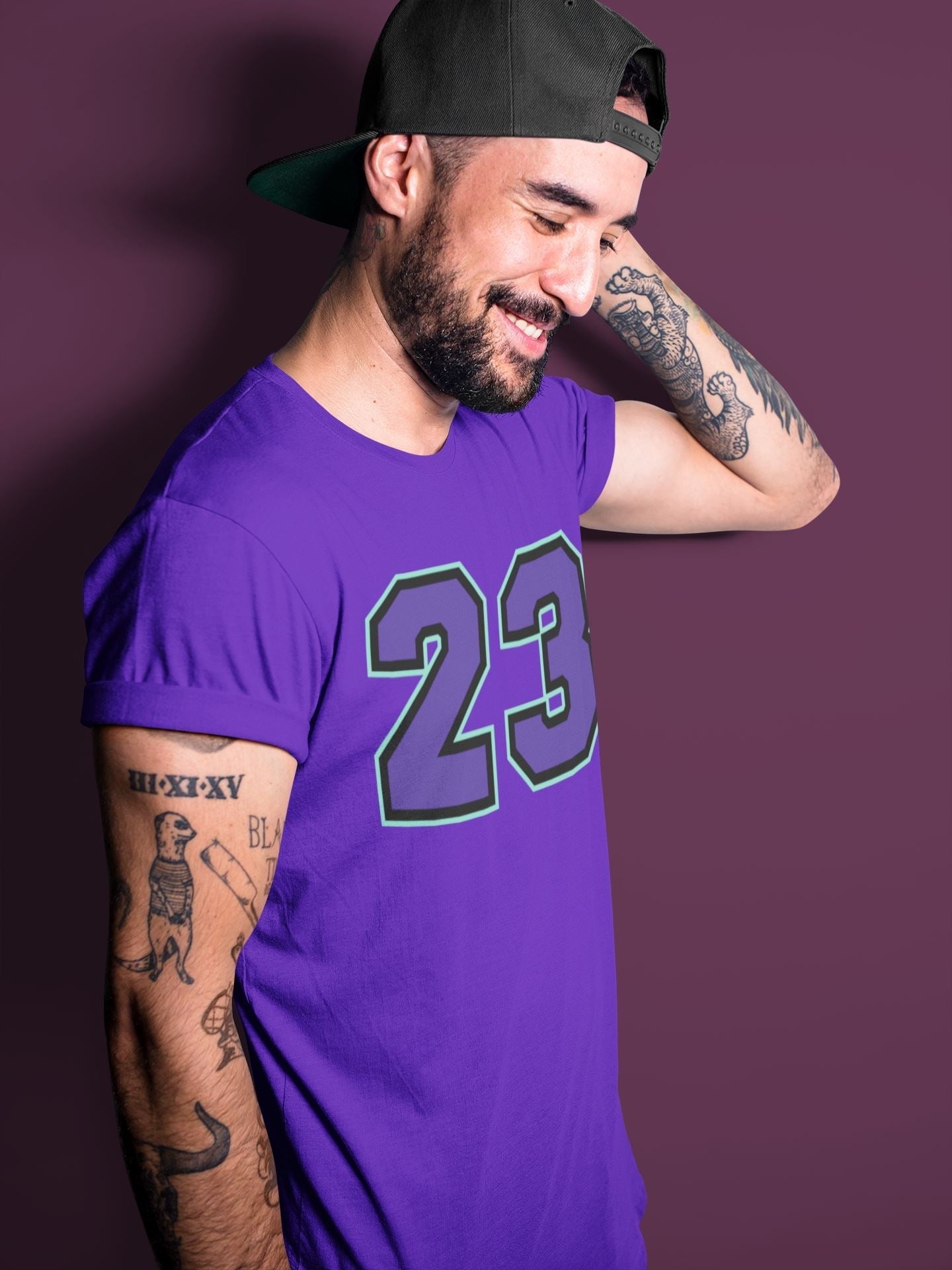 Jordan 5 Purple Grape Sneaker Matching T-Shirt 23 Sneaker Tees Jordan 5 Purple Grape Sneaker Release Tees Crew Neck Tees