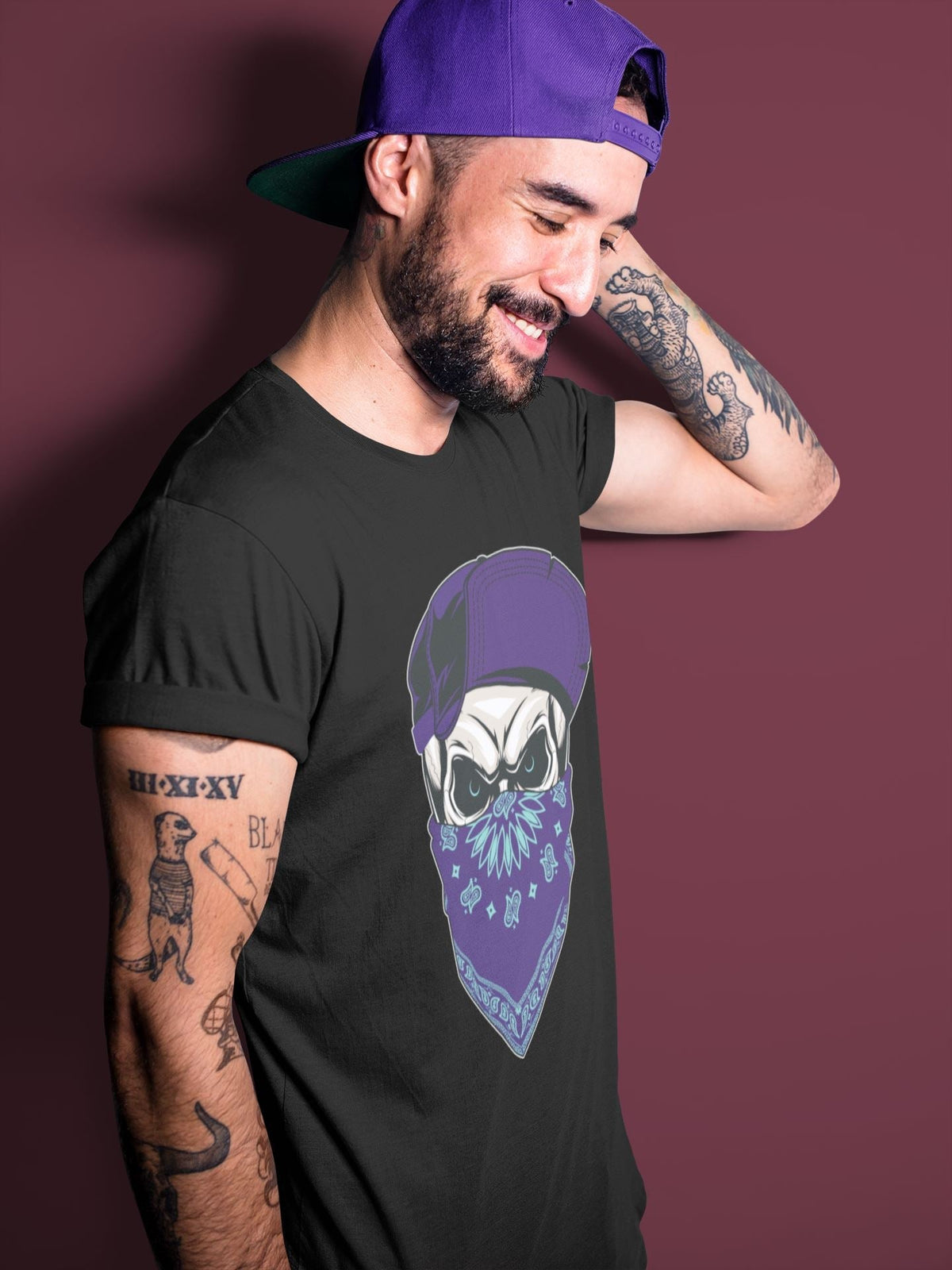 Jordan 5 Purple Grape Sneaker Matching T-Shirt Skull Hat Sneaker Tees Jordan 5 Purple Grape Sneaker Release Tees Crew Neck Tees