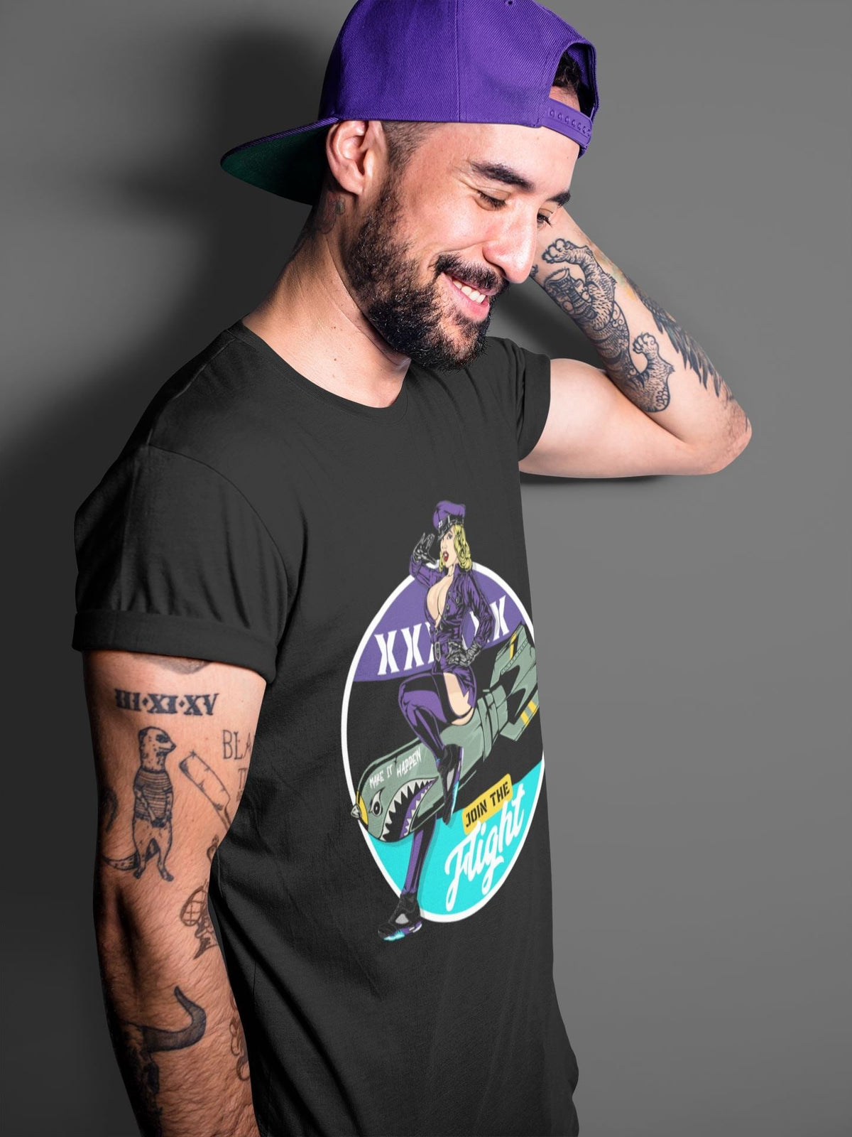 Jordan 5 Black Grape Sneaker Matching T-Shirt Pin Up Girl Sneaker Tees Jordan 5 Black Grape Sneaker Release Tees Crew Neck Tees