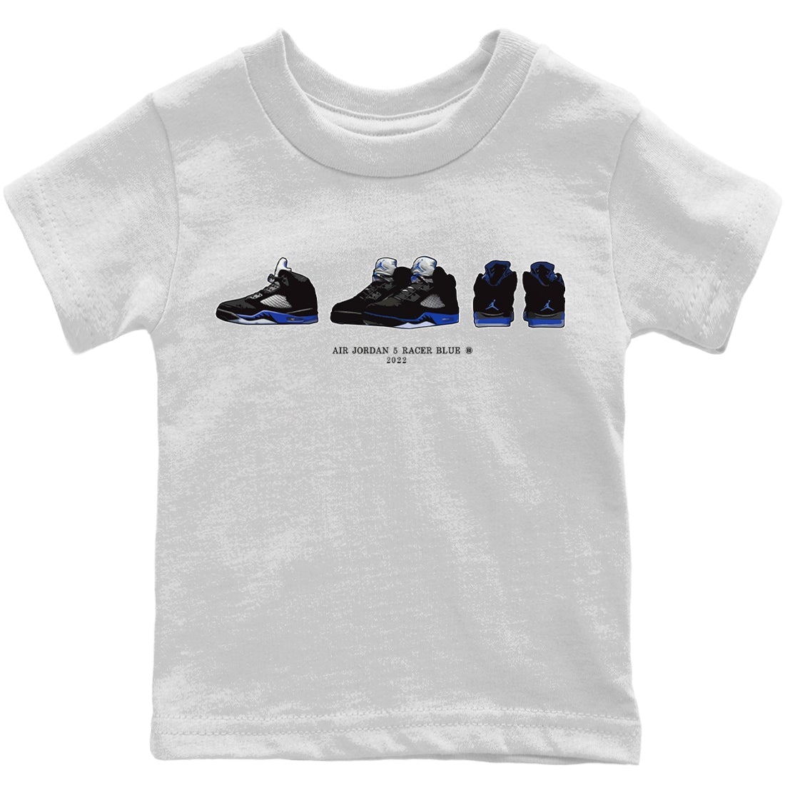 Jordan 5 Racer Blue Sneaker Matching T-Shirt Air Jordan 5 Prelude Sneaker Tees Jordan 5 Racer Blue Sneaker Release Tees Kids Shirts