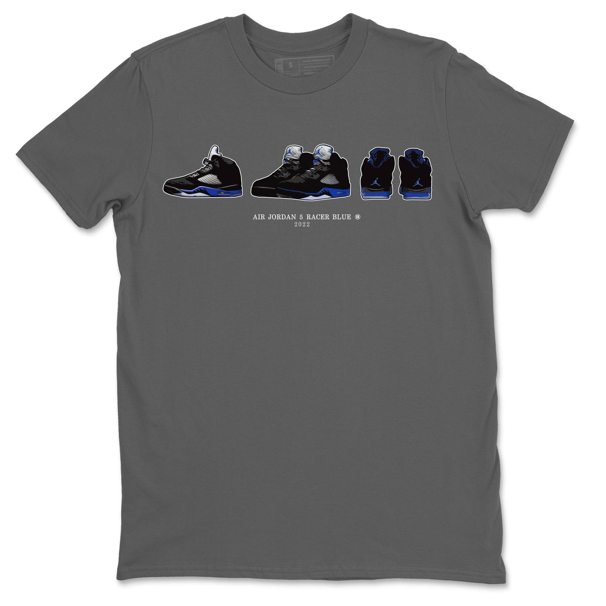 Jordan 5 Racer Blue Sneaker Matching T-Shirt Air Jordan 5 Prelude Sneaker Tees Jordan 5 Racer Blue Sneaker Release Tees Crew Neck Tees