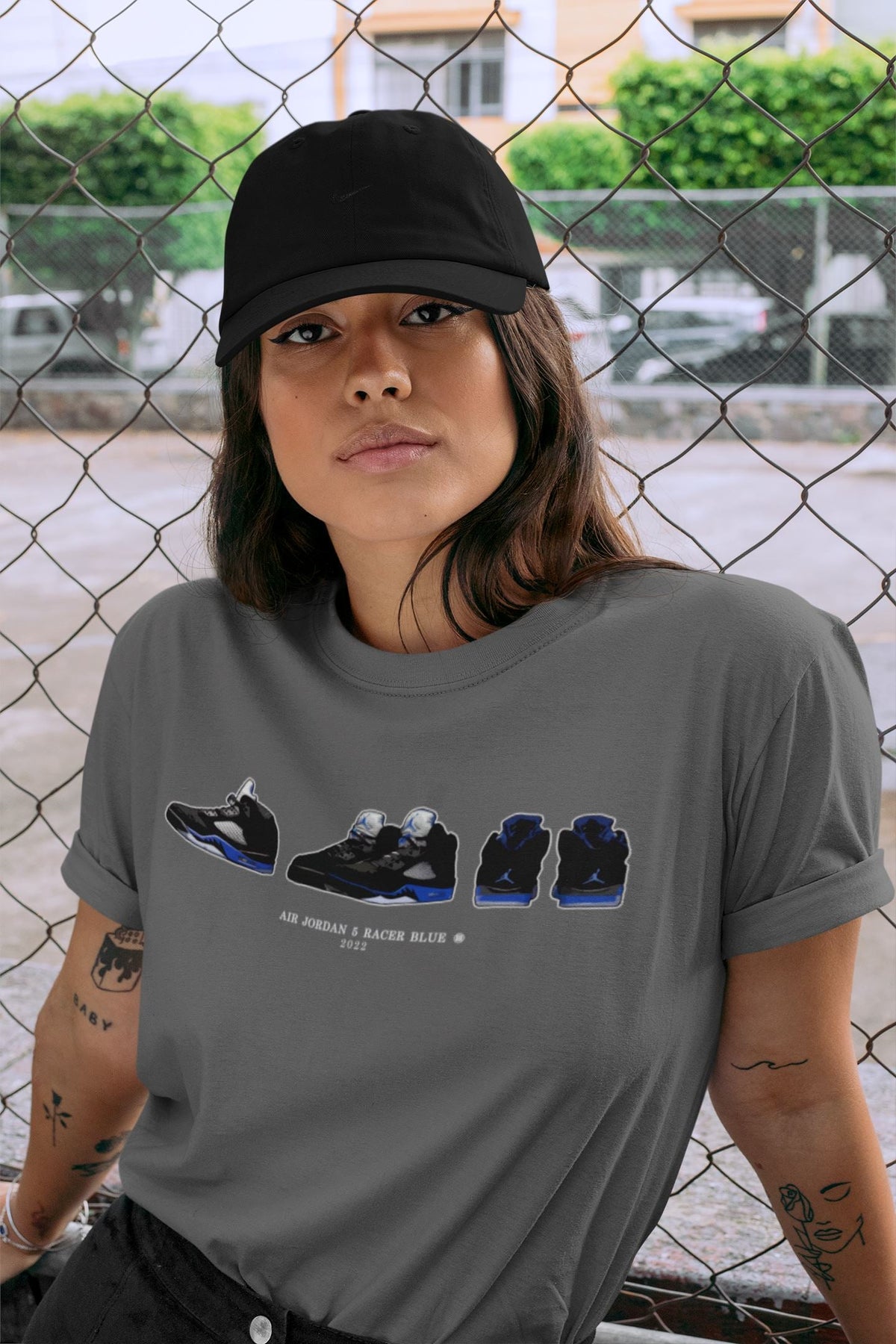 Jordan 5 Racer Blue Sneaker Matching T-Shirt Air Jordan 5 Prelude Sneaker Tees Jordan 5 Racer Blue Sneaker Release Tees Crew Neck Tees