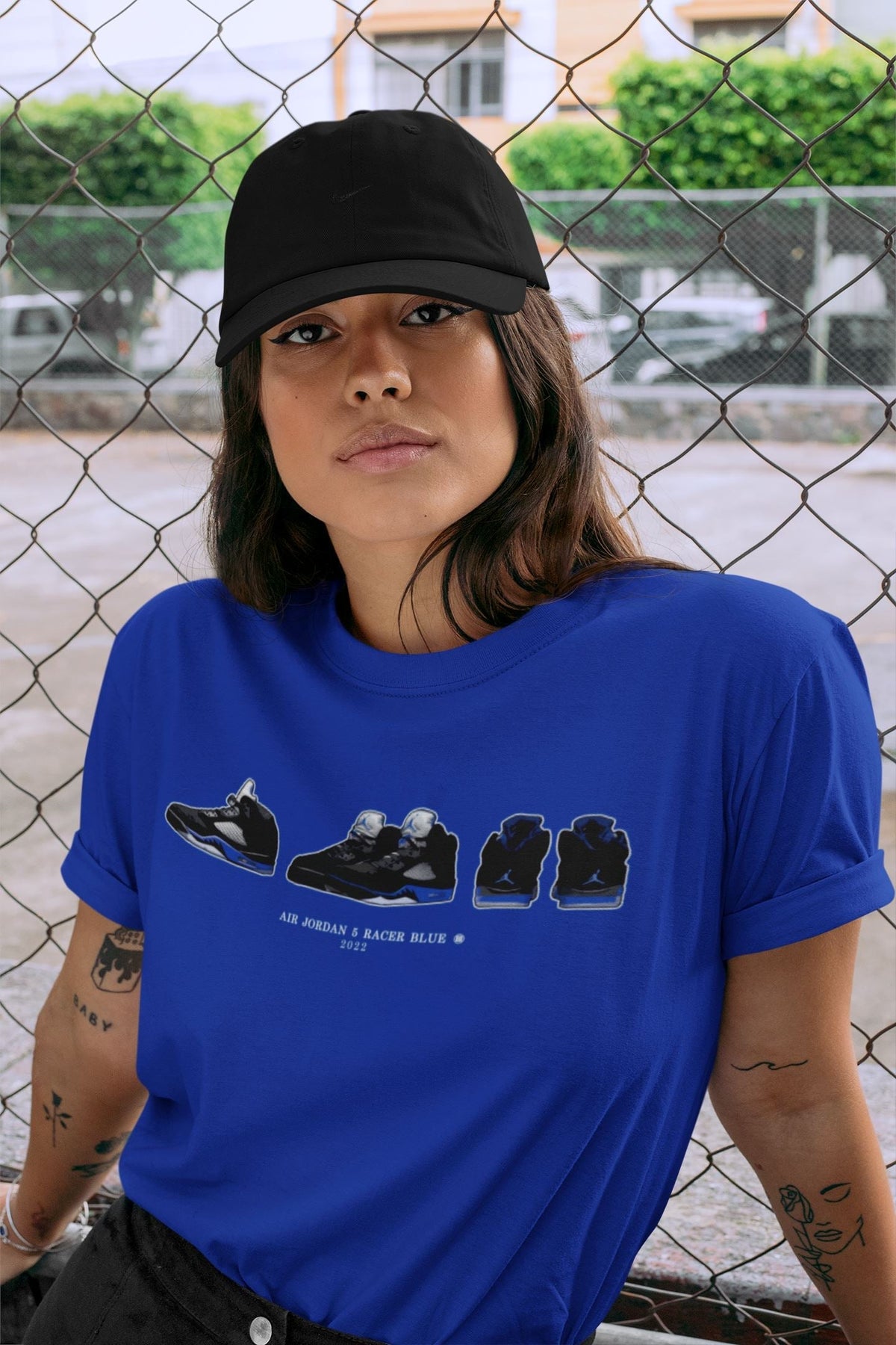 Jordan 5 Racer Blue Sneaker Matching T-Shirt Air Jordan 5 Prelude Sneaker Tees Jordan 5 Racer Blue Sneaker Release Tees Crew Neck Tees