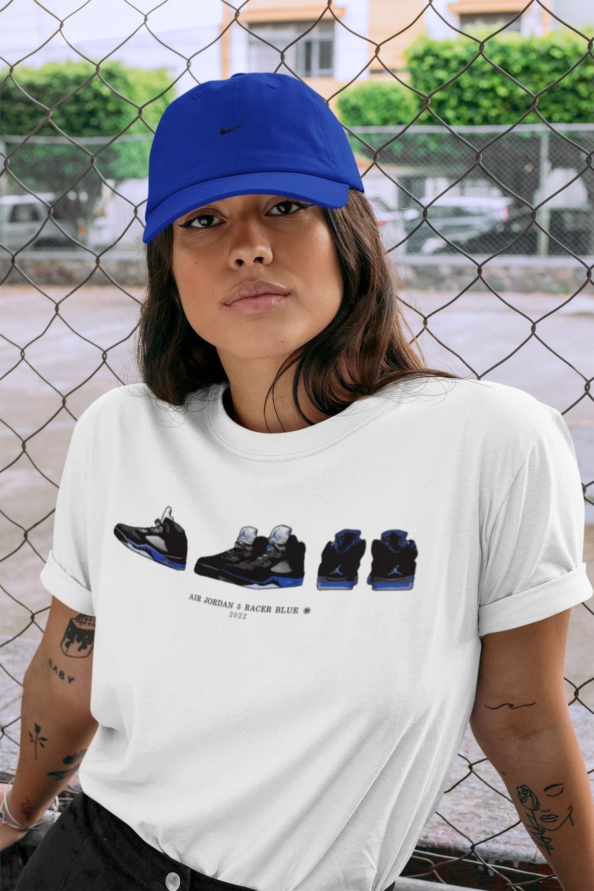 Jordan 5 Racer Blue Sneaker Matching T-Shirt Air Jordan 5 Prelude Sneaker Tees Jordan 5 Racer Blue Sneaker Release Tees Crew Neck Tees