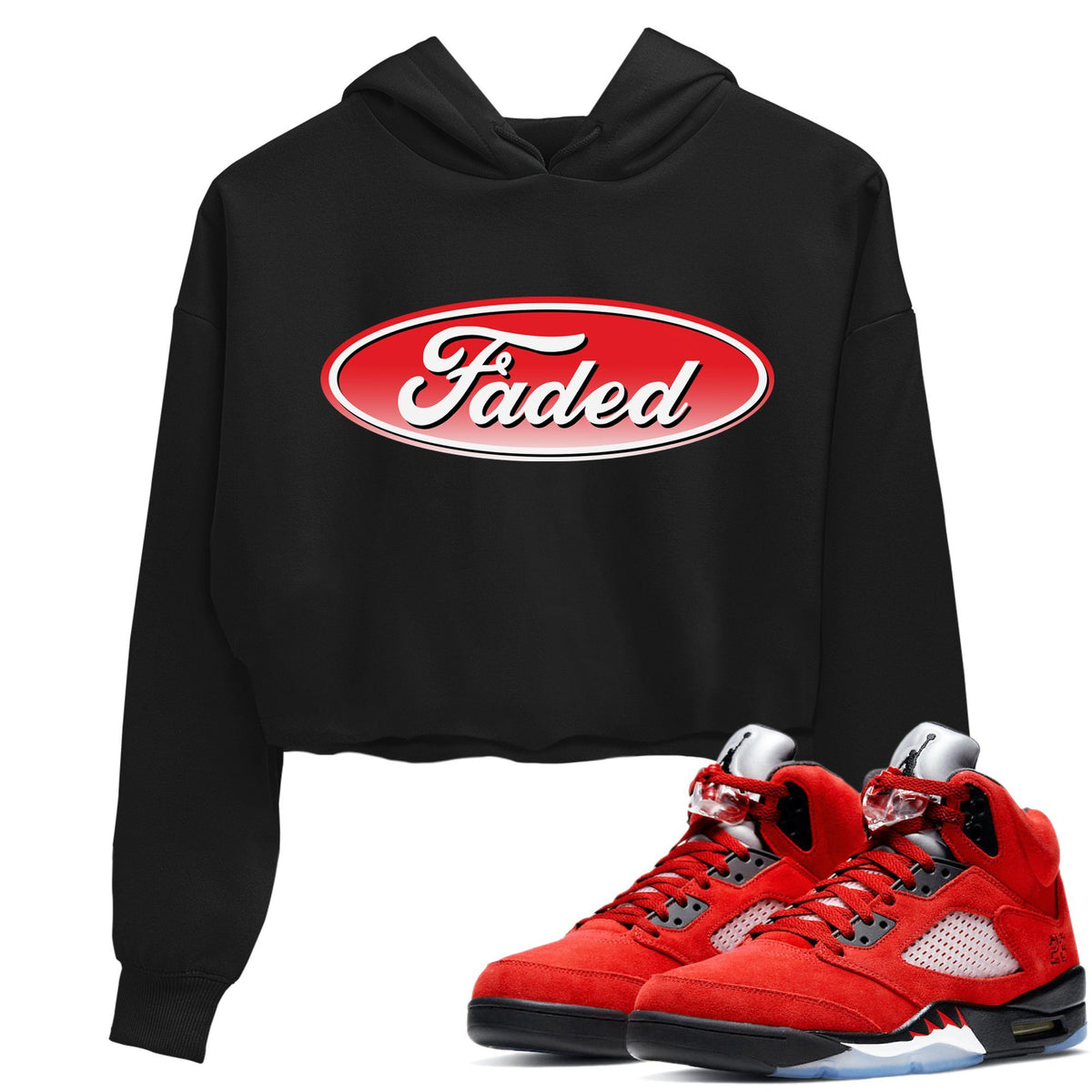 Jordan 5 Raging Bull Sneaker Matching T-Shirt Faded Sneaker Tees Jordan 5 Raging Bull Sneaker Release Tees Women's Shirts