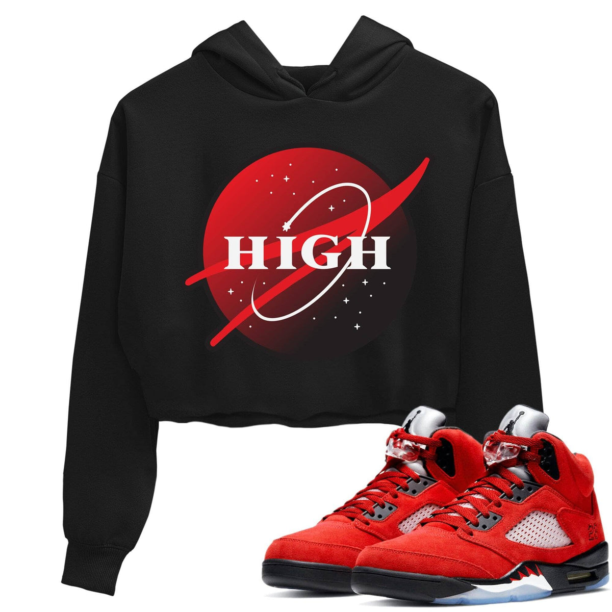 Jordan 5 Raging Bull Sneaker Matching T-Shirt High Sneaker Tees Jordan 5 Raging Bull Sneaker Release Tees Women's Shirts