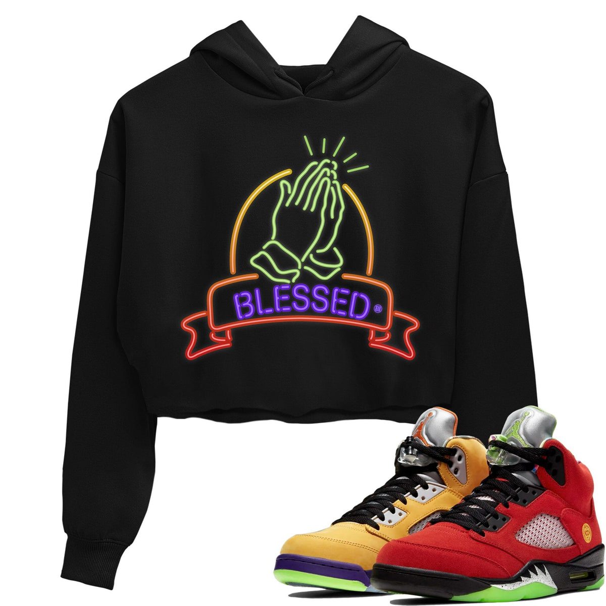 Jordan 5 What The Sneaker Matching T-Shirt Blessed Sneaker Tees Jordan 5 What The Sneaker Release Tees Women's Shirts