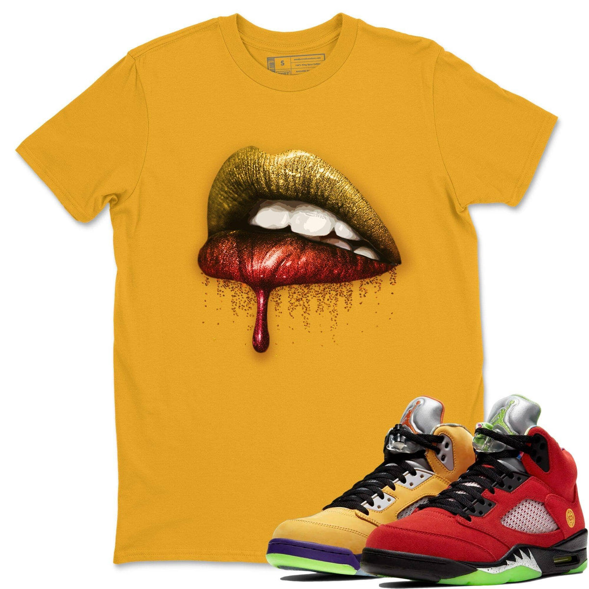 Jordan 5 What The Shirt To Match Jordans Dripping Lips Sneaker Tees Jordan 5 What The Drip Gear Zone Sneaker Matching Clothing Unisex Shirts