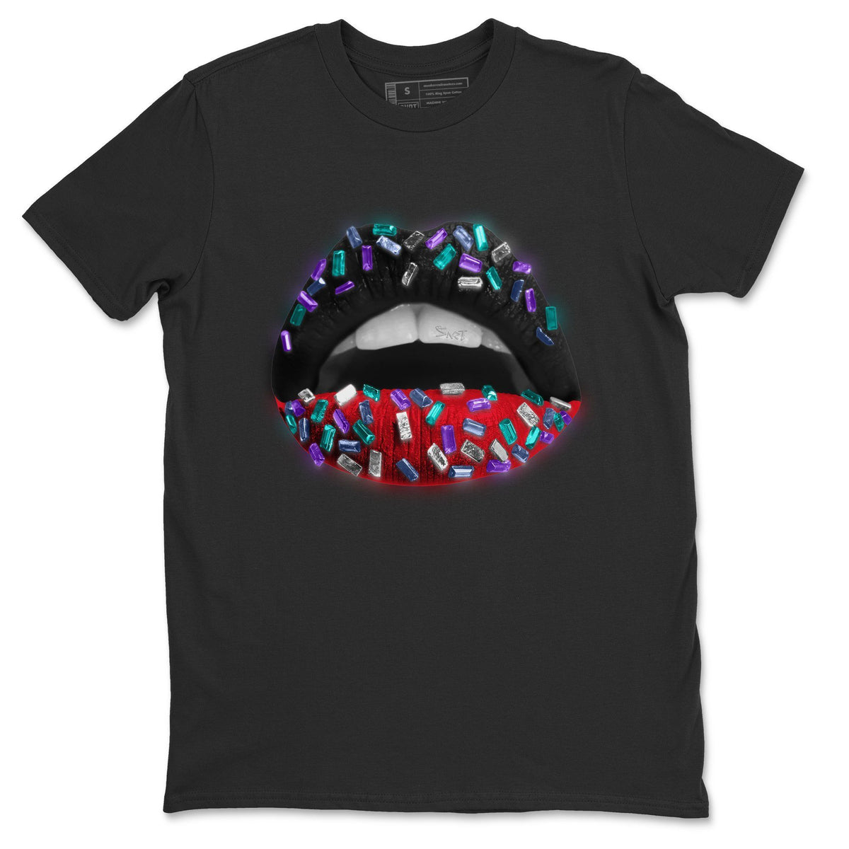 Jordan 5 Top 3 Sneaker Matching T-Shirt Lips Jewel Sneaker Tees Jordan 5 Top 3 Sneaker Release Tees Crew Neck Tees