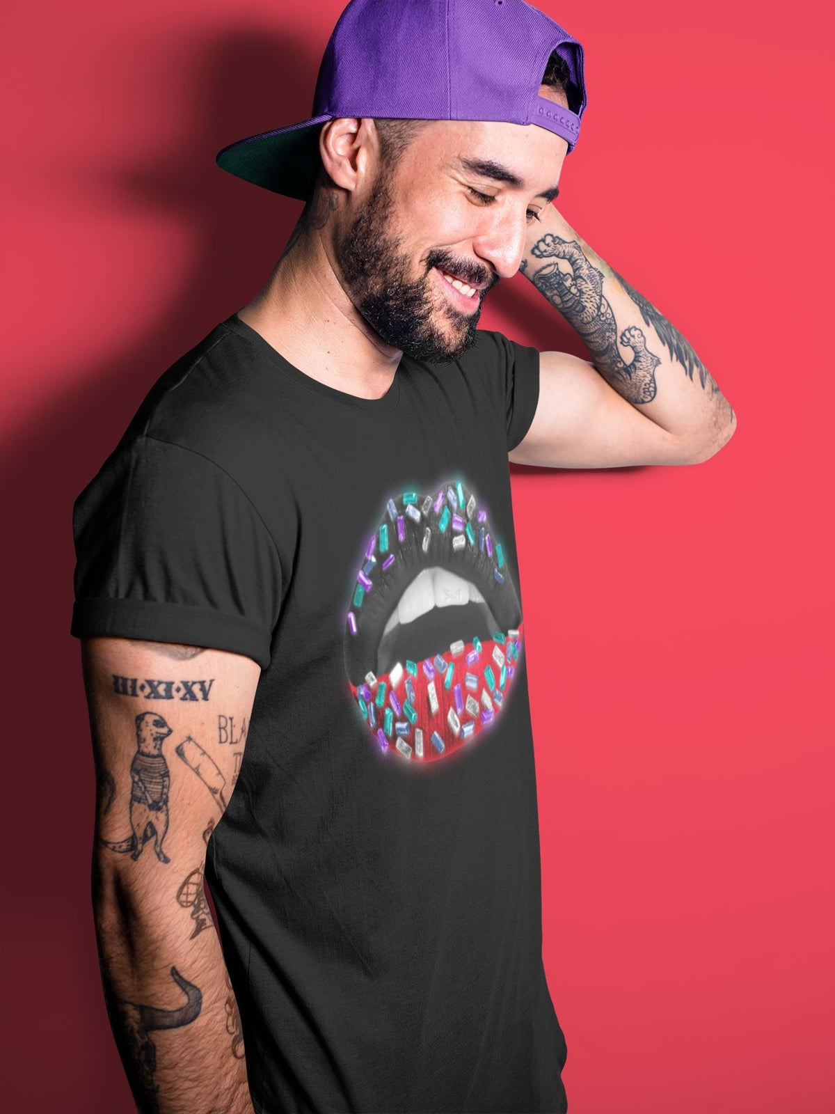 Jordan 5 Top 3 Sneaker Matching T-Shirt Lips Jewel Sneaker Tees Jordan 5 Top 3 Sneaker Release Tees Crew Neck Tees