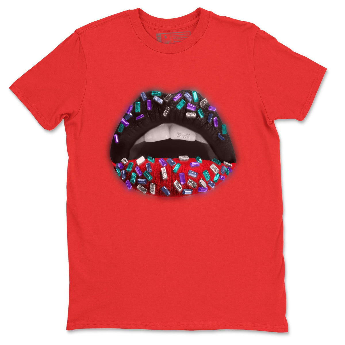 Jordan 5 Top 3 Sneaker Matching T-Shirt Lips Jewel Sneaker Tees Jordan 5 Top 3 Sneaker Release Tees Crew Neck Tees