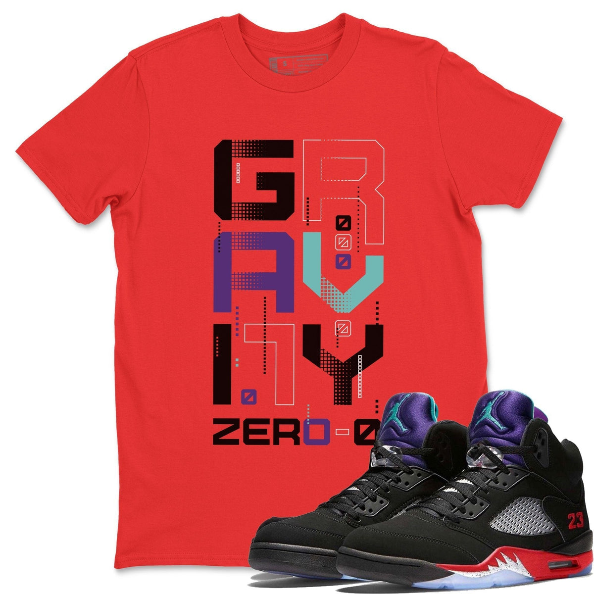 Jordan 5 Top 3 Sneaker Matching T-Shirt Zero Gravity Sneaker Tees Jordan 5 Top 3 Sneaker Release Tees Crew Neck Tees