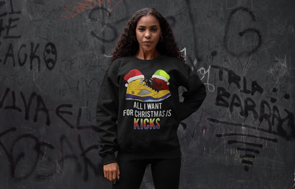 Jordan 5 What The Shirt To Match Jordans All I Want For Christmas Is Kicks Sneaker Tees Jordan 5 What The Drip Gear Zone Sneaker Matching Clothing Unisex Shirts
