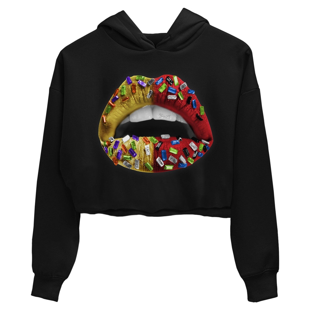 Jordan 5 What The Sneaker Matching T-Shirt Lips Jewel Sneaker Tees Jordan 5 What The Sneaker Release Tees Women's Shirts