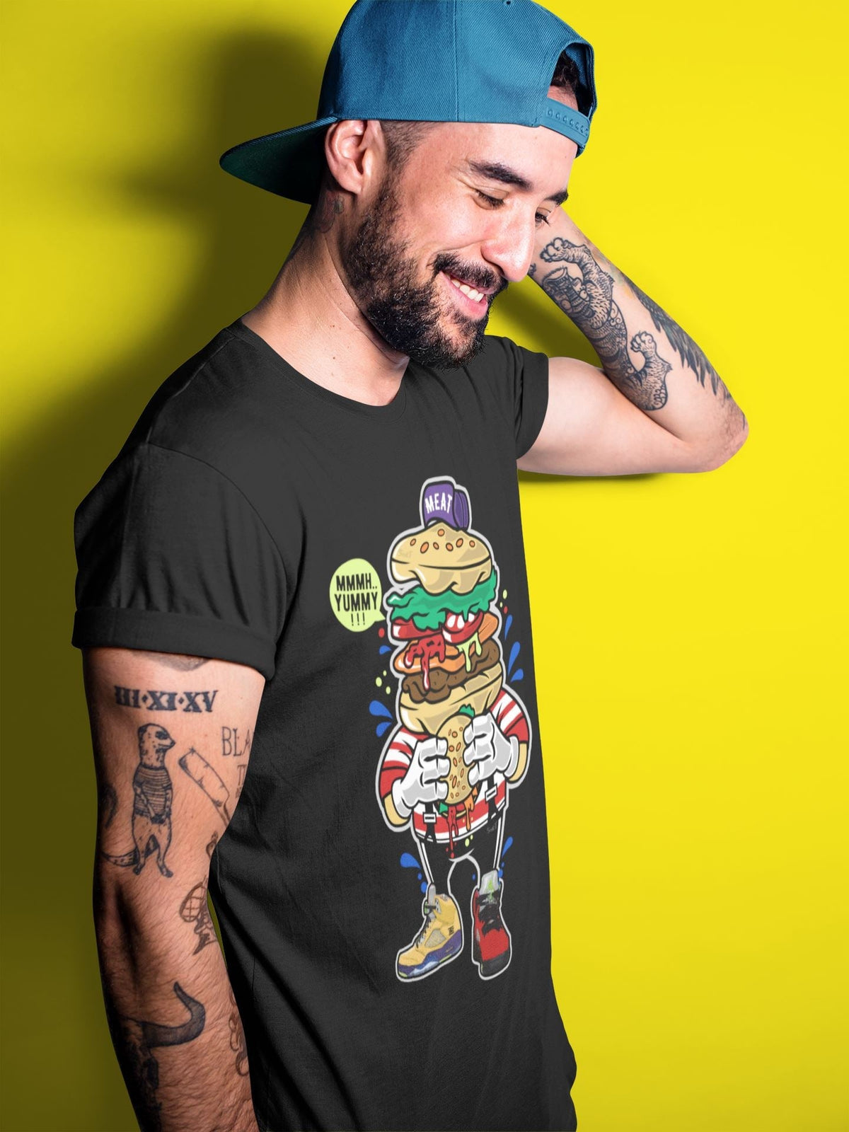 Jordan 5 What The Sneaker Matching T-Shirt I Like Burger Sneaker Tees Jordan 5 What The Sneaker Release Tees Crew Neck Tees