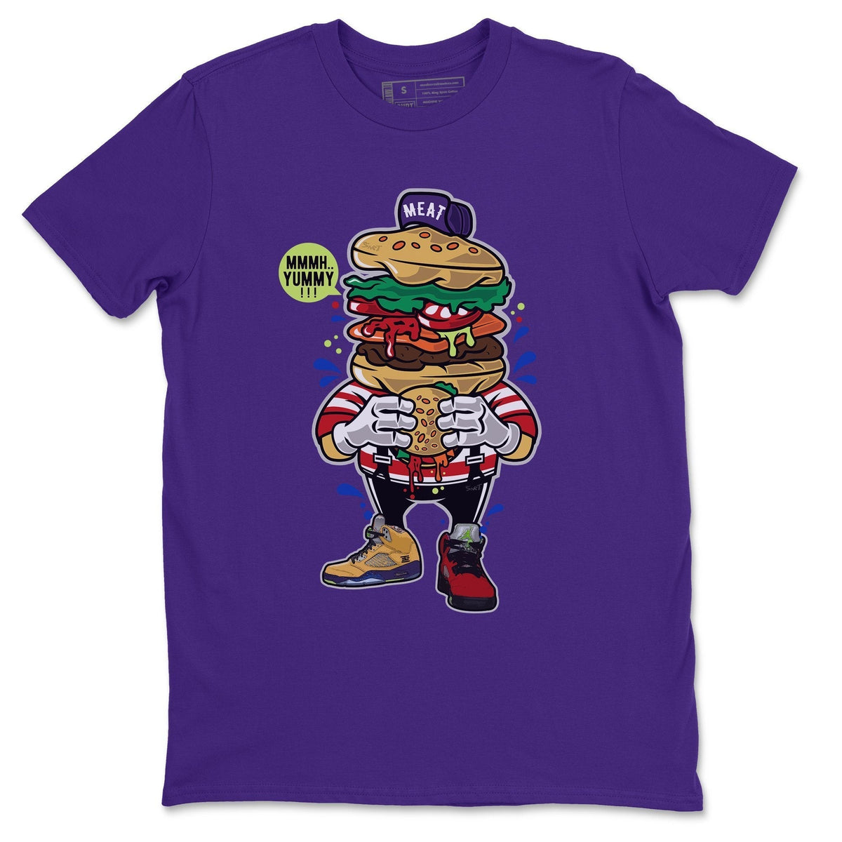 Jordan 5 What The Sneaker Matching T-Shirt I Like Burger Sneaker Tees Jordan 5 What The Sneaker Release Tees Crew Neck Tees