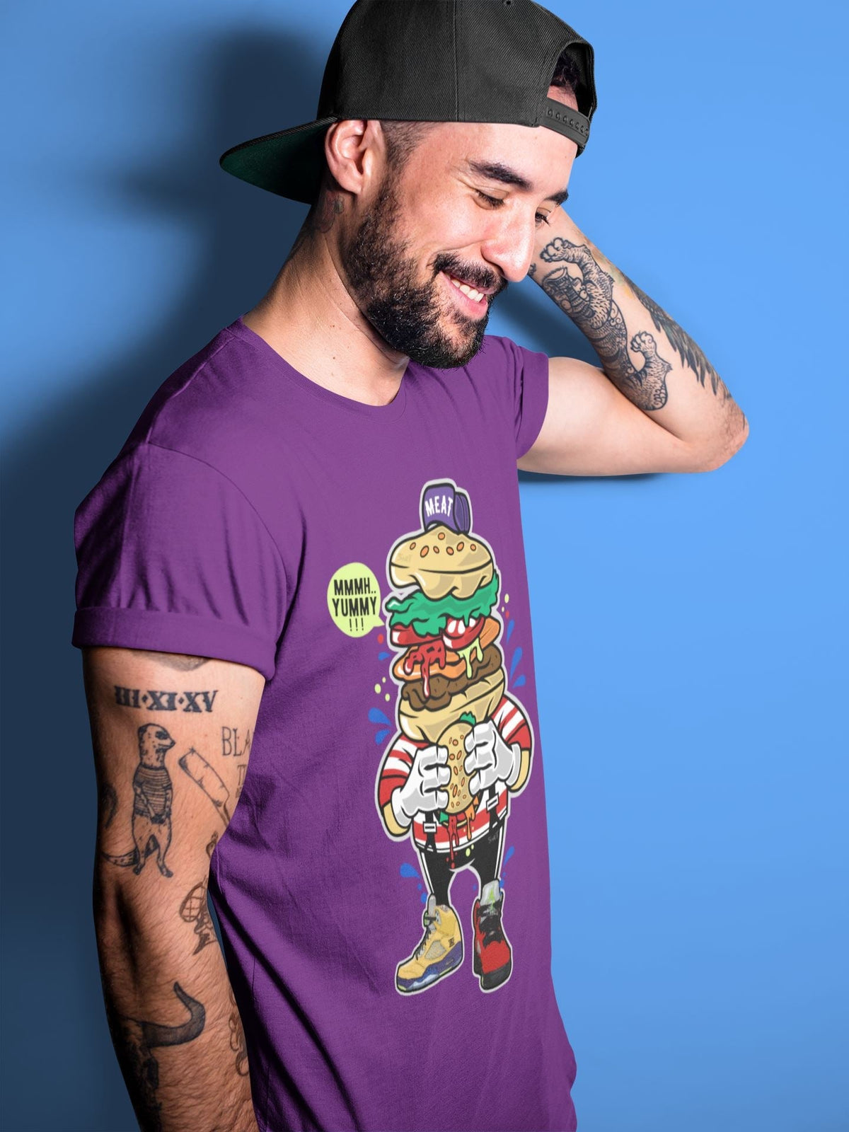 Jordan 5 What The Sneaker Matching T-Shirt I Like Burger Sneaker Tees Jordan 5 What The Sneaker Release Tees Crew Neck Tees