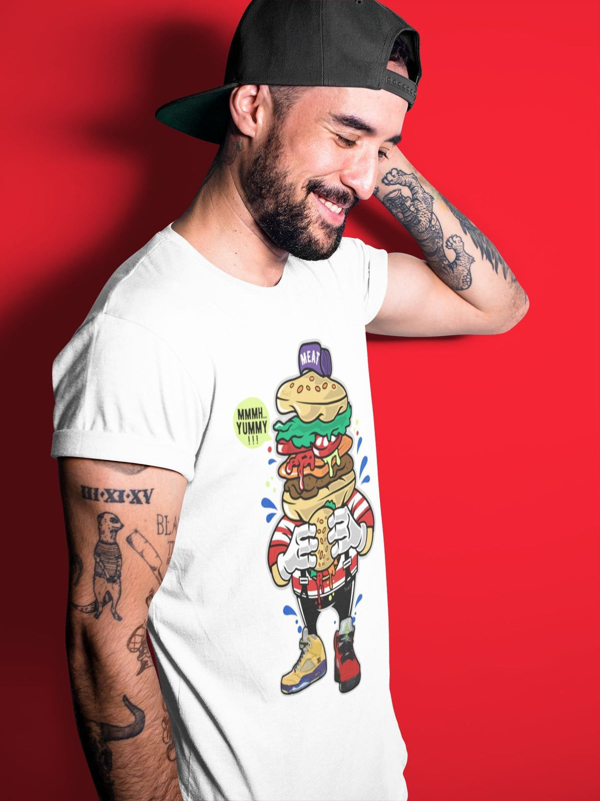 Jordan 5 What The Sneaker Matching T-Shirt I Like Burger Sneaker Tees Jordan 5 What The Sneaker Release Tees Crew Neck Tees