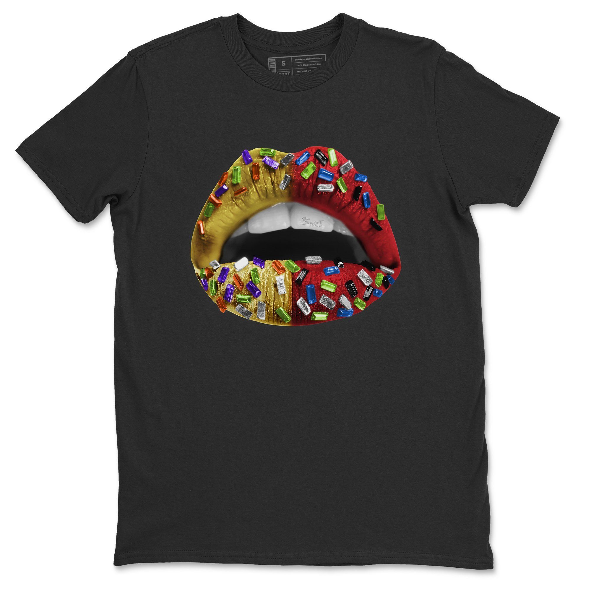 Jordan 5 What The Sneaker Matching T-Shirt Lips Jewel Sneaker Tees Jordan 5 What The Sneaker Release Tees Crew Neck Tees