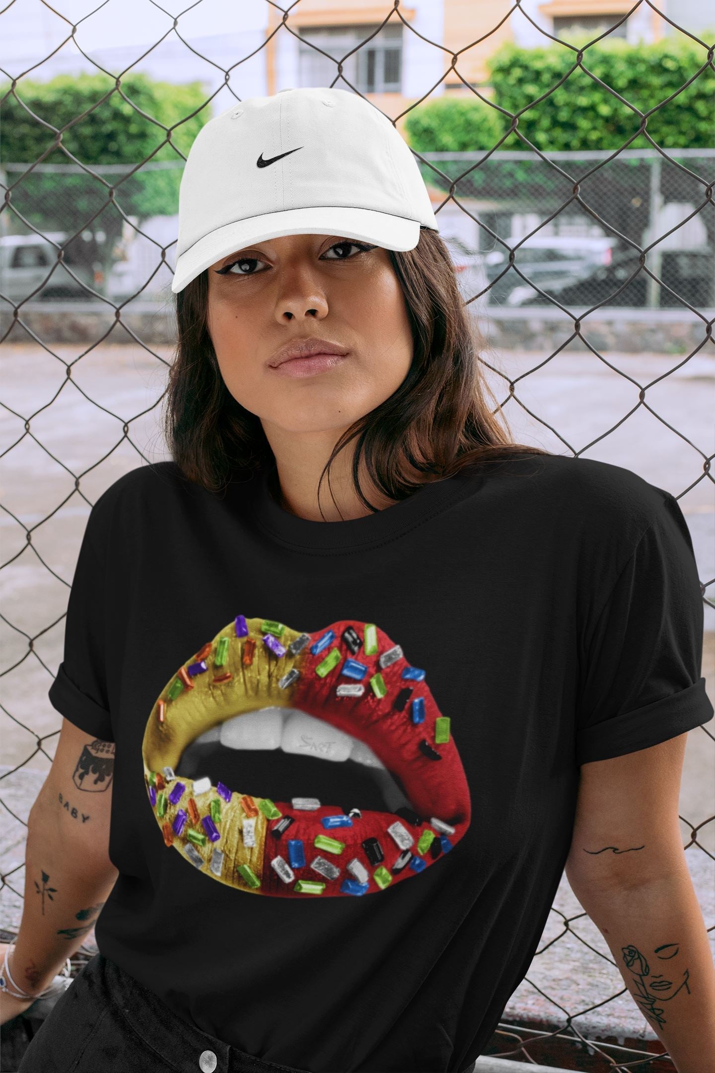 Jordan 5 What The Sneaker Matching T-Shirt Lips Jewel Sneaker Tees Jordan 5 What The Sneaker Release Tees Crew Neck Tees