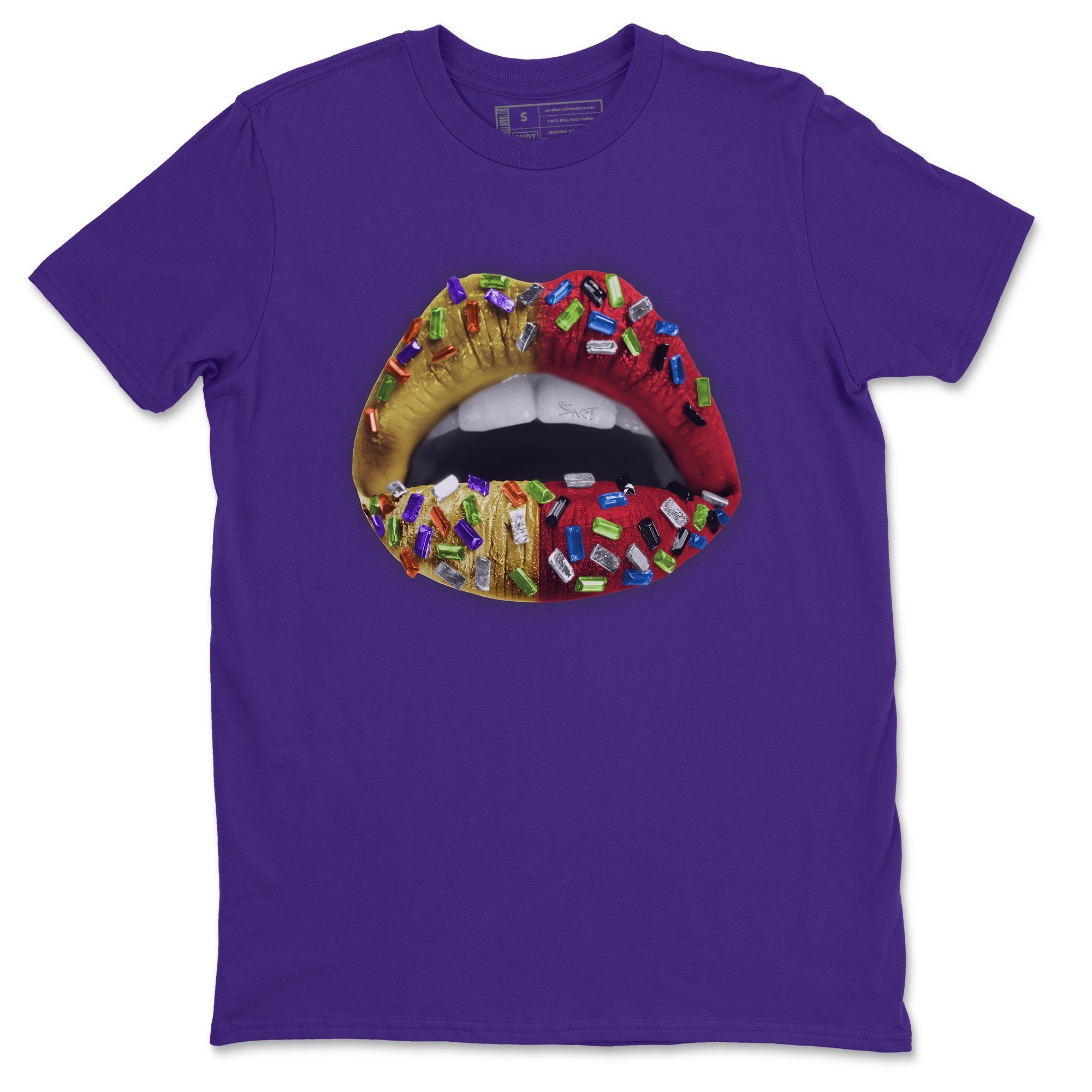 Jordan 5 What The Sneaker Matching T-Shirt Lips Jewel Sneaker Tees Jordan 5 What The Sneaker Release Tees Crew Neck Tees