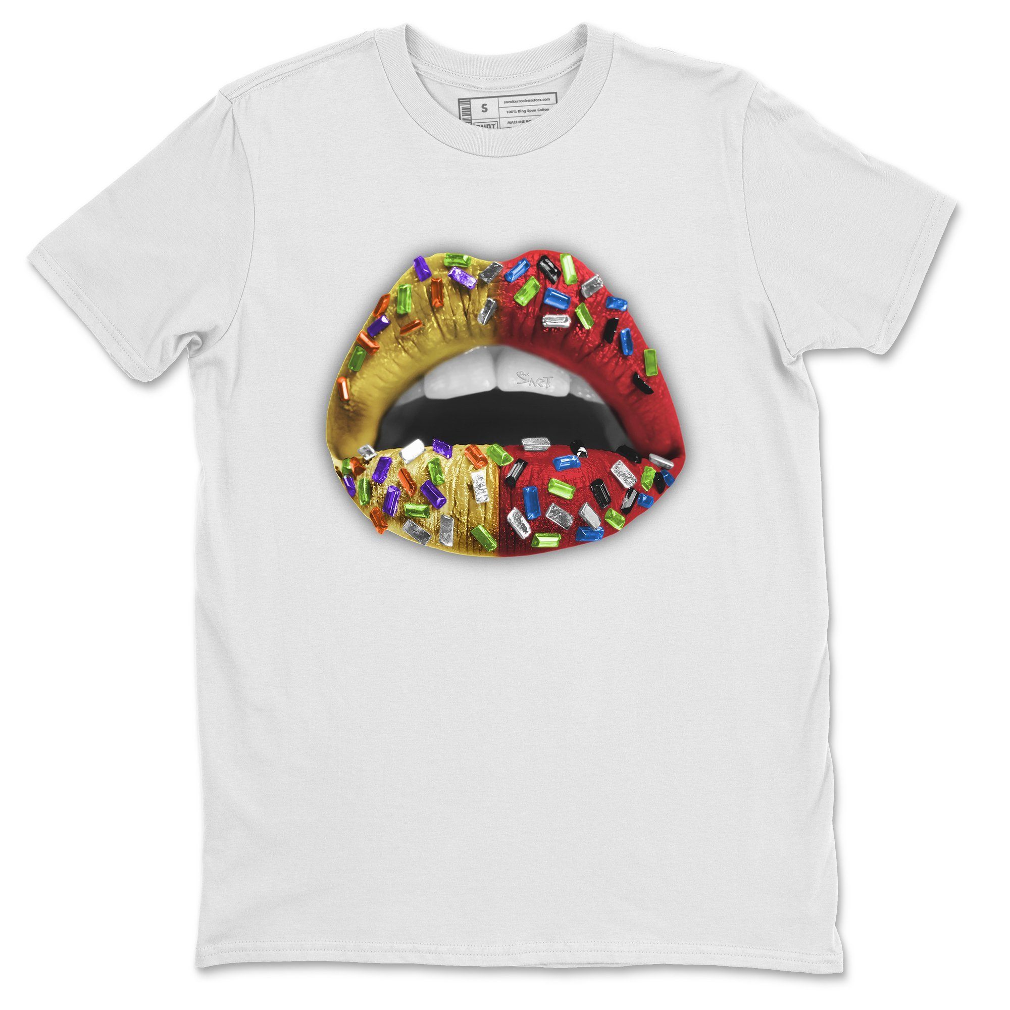 Jordan 5 What The Sneaker Matching T-Shirt Lips Jewel Sneaker Tees Jordan 5 What The Sneaker Release Tees Crew Neck Tees