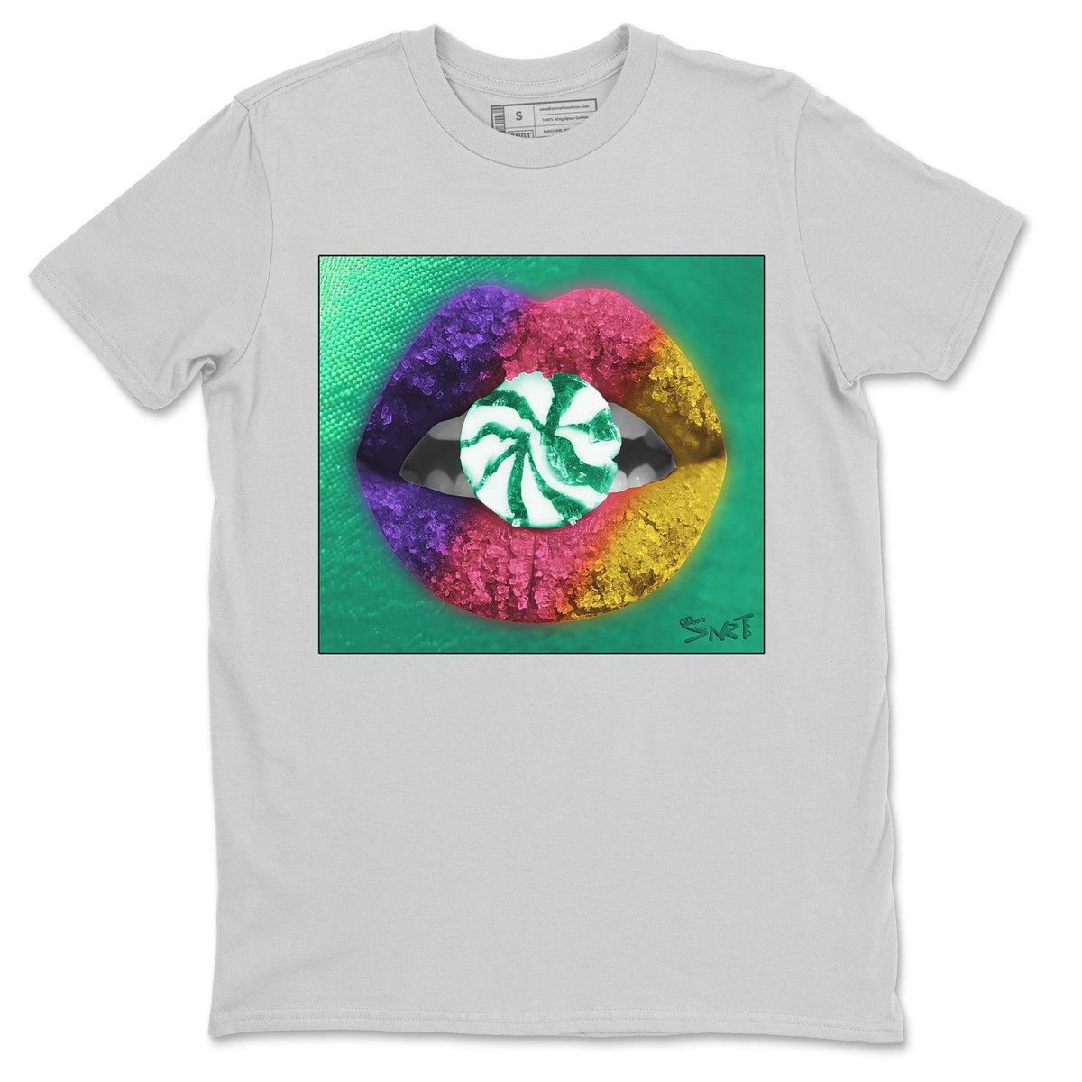 Jordan 6 Hare Sneaker Matching T-Shirt Lips Candy Sneaker Tees Jordan 6 Hare Sneaker Release Tees Crew Neck Tees