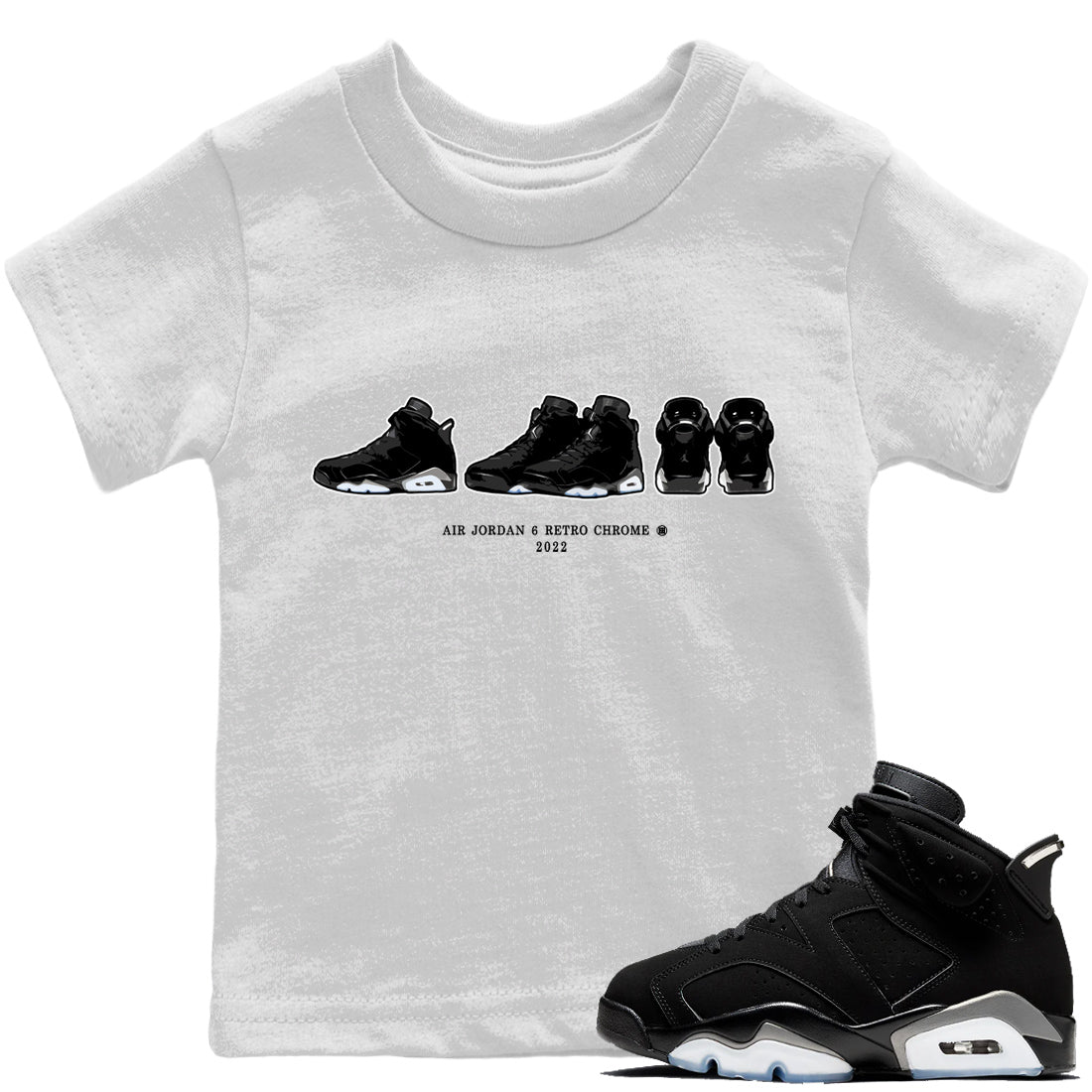 Jordan 6 Chrome Sneaker Matching T-Shirt 6s Prelude Sneaker Tees Jordan 6 Chrome Sneaker Release Tees Kids Shirts