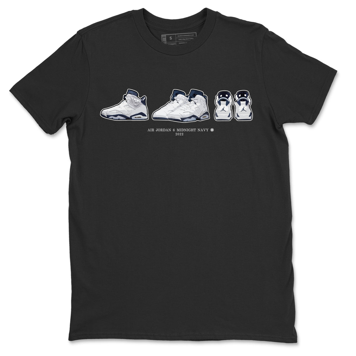 Jordan 6 Midnight Navy Sneaker Matching T-Shirt 6s Prelude Sneaker Tees Jordan 6 Midnight Navy Sneaker Release Tees Crew Neck Tees