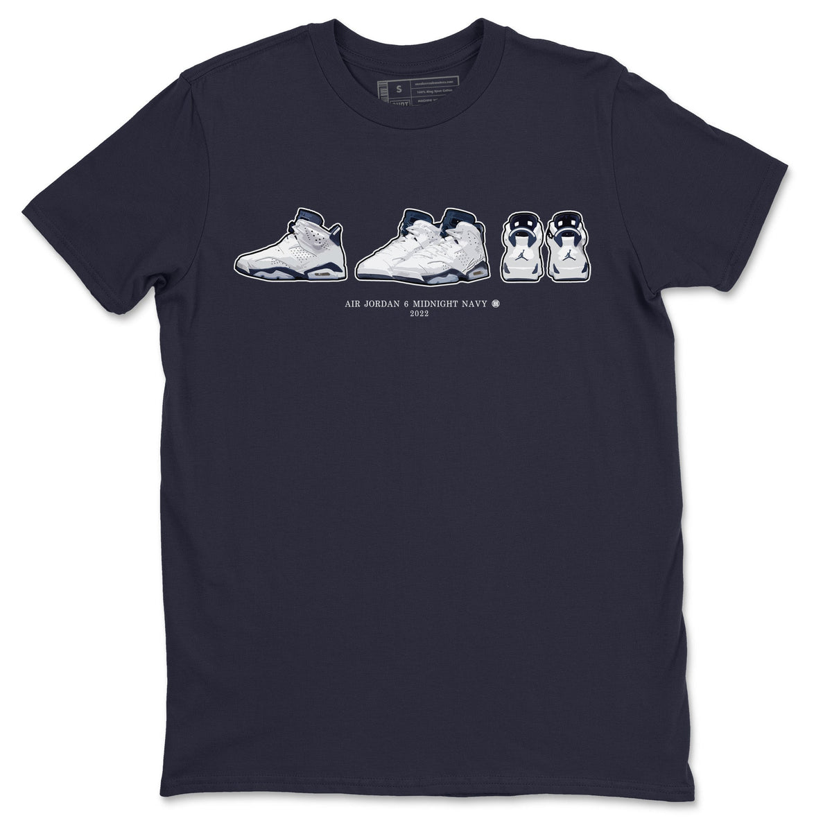 Jordan 6 Midnight Navy Sneaker Matching T-Shirt 6s Prelude Sneaker Tees Jordan 6 Midnight Navy Sneaker Release Tees Crew Neck Tees