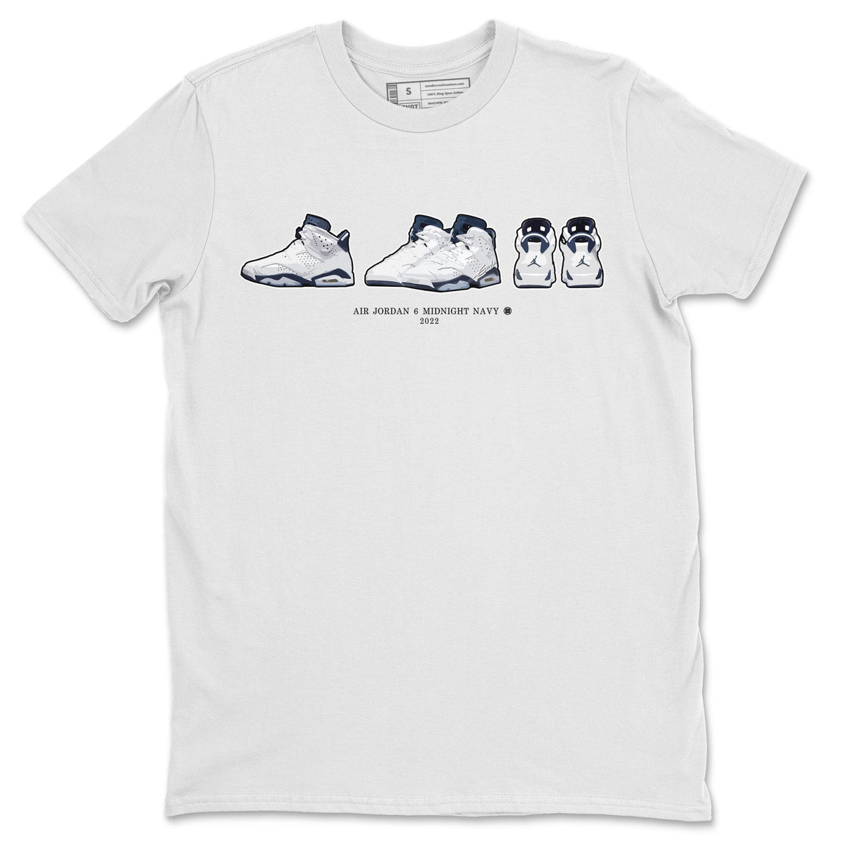 Jordan 6 Midnight Navy Sneaker Matching T-Shirt 6s Prelude Sneaker Tees Jordan 6 Midnight Navy Sneaker Release Tees Crew Neck Tees