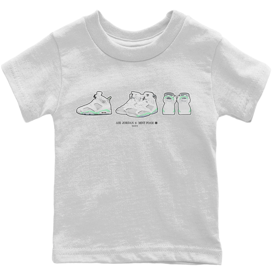 Jordan 6 Mint Foam Sneaker Matching T-Shirt 6s Prelude Sneaker Tees Jordan 6 Mint Foam Sneaker Release Tees Kids Shirts