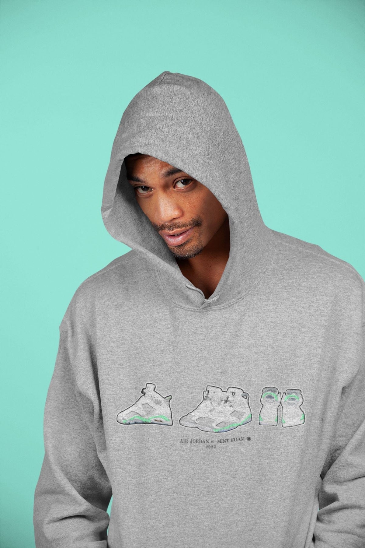 Jordan 6 Mint Foam Sneaker Matching T-Shirt 6s Prelude Sneaker Tees Jordan 6 Mint Foam Sneaker Release Tees Crew Neck Tees