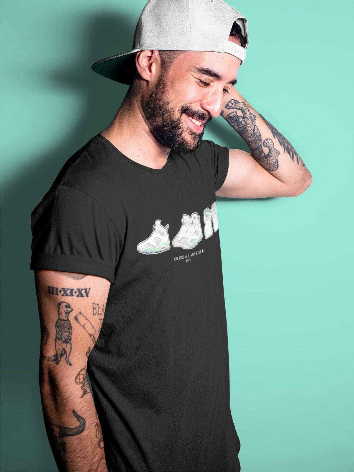 Jordan 6 Mint Foam Sneaker Matching T-Shirt 6s Prelude Sneaker Tees Jordan 6 Mint Foam Sneaker Release Tees Crew Neck Tees