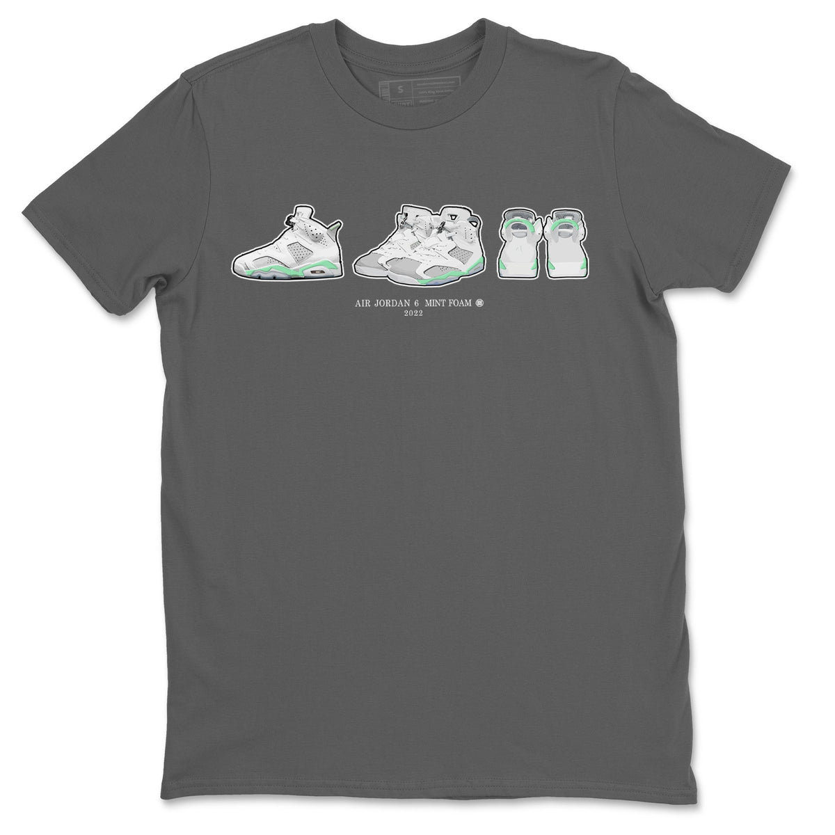 Jordan 6 Mint Foam Sneaker Matching T-Shirt 6s Prelude Sneaker Tees Jordan 6 Mint Foam Sneaker Release Tees Crew Neck Tees