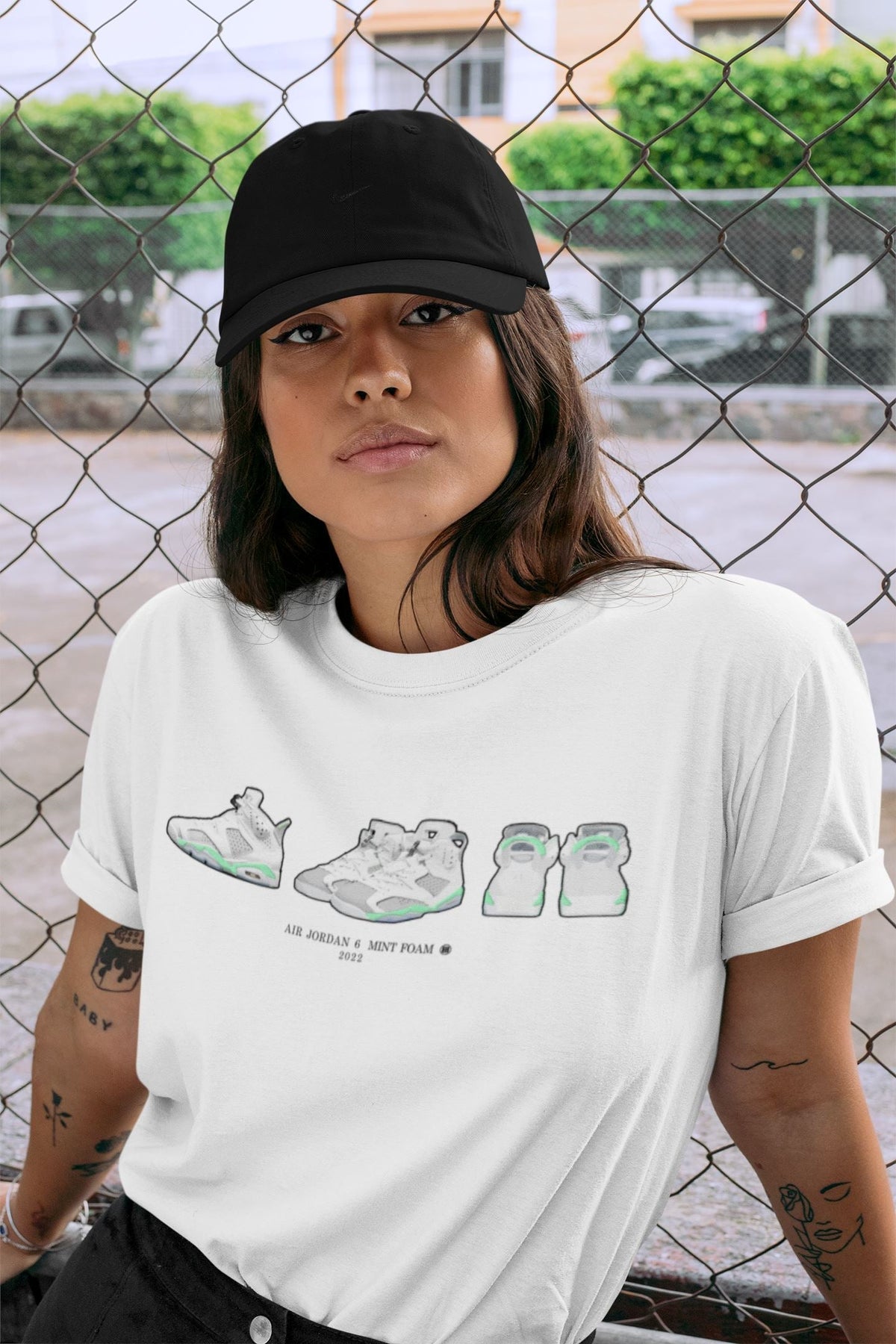 Jordan 6 Mint Foam Sneaker Matching T-Shirt 6s Prelude Sneaker Tees Jordan 6 Mint Foam Sneaker Release Tees Crew Neck Tees