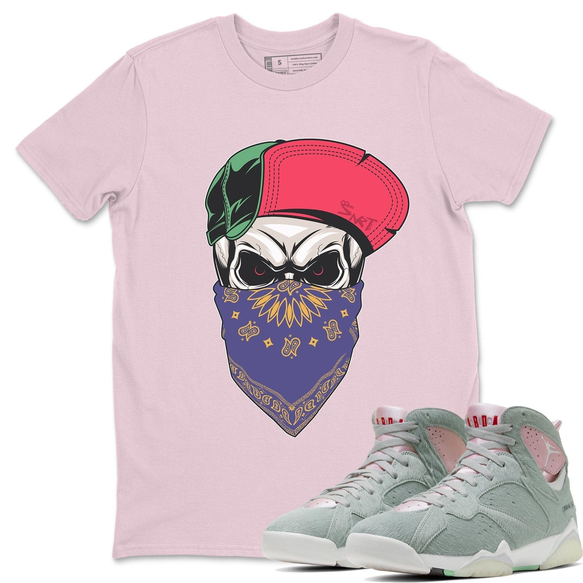 Jordan 7 Hare Shirt To Match Jordans Skull Hat Mask Sneaker Tees Jordan 7 Hare Drip Gear Zone Sneaker Matching Clothing Unisex Shirts
