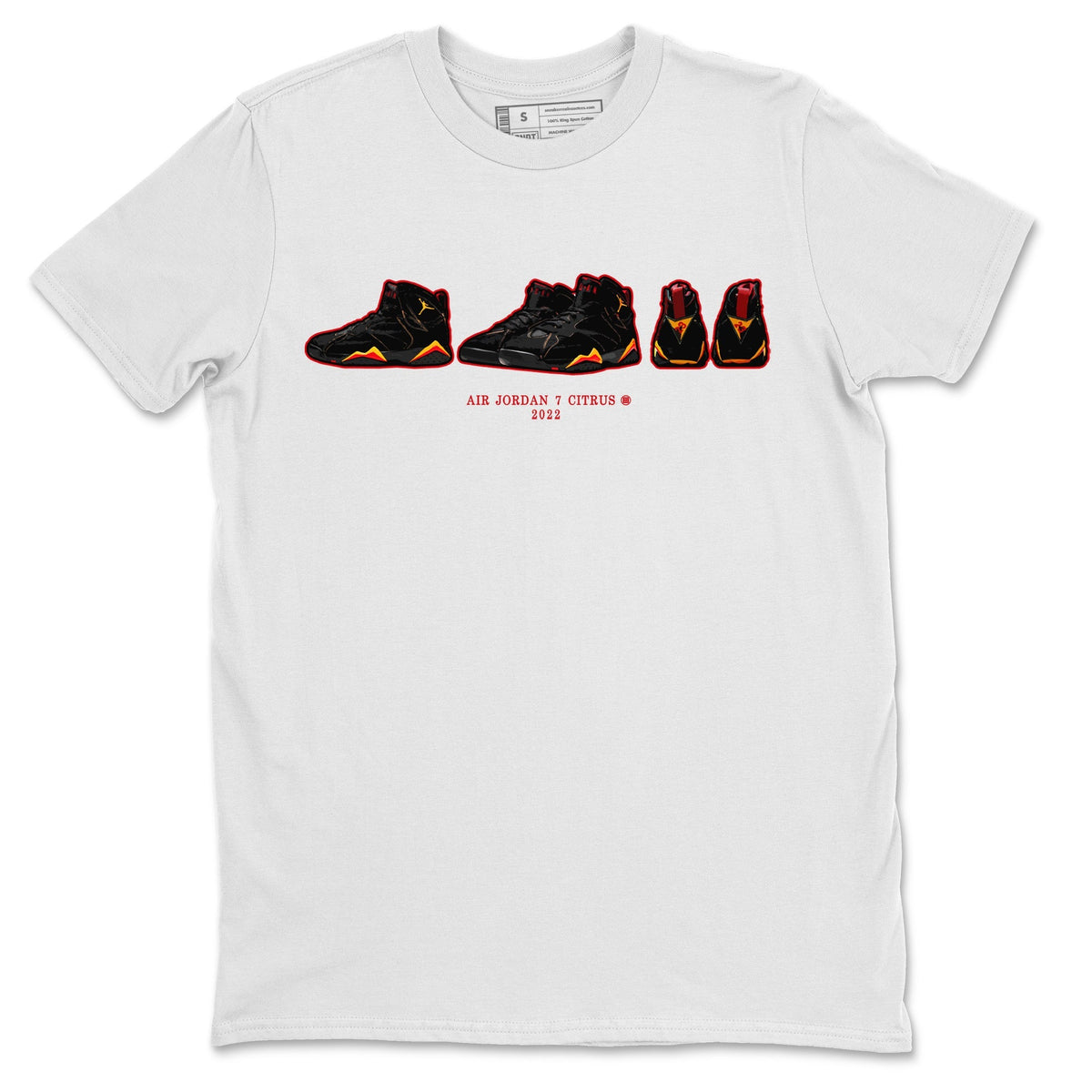 Jordan 7 Citrus Shirt To Match Jordans Air Jordan 7 Prelude Sneaker Tees Jordan 7 Citrus Drip Gear Zone Sneaker Matching Clothing Unisex Shirts