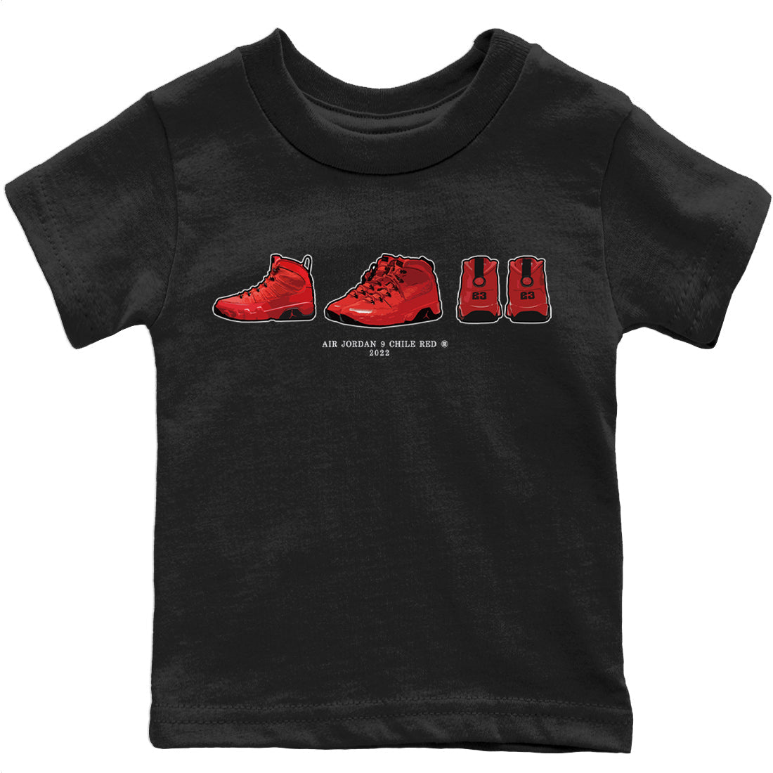 Jordan 9 Chile Red Shirt To Match Jordans Air Jordan 9 Prelude Sneaker Tees Jordan 9 Chile Red Drip Gear Zone Sneaker Matching Clothing Kids Shirts
