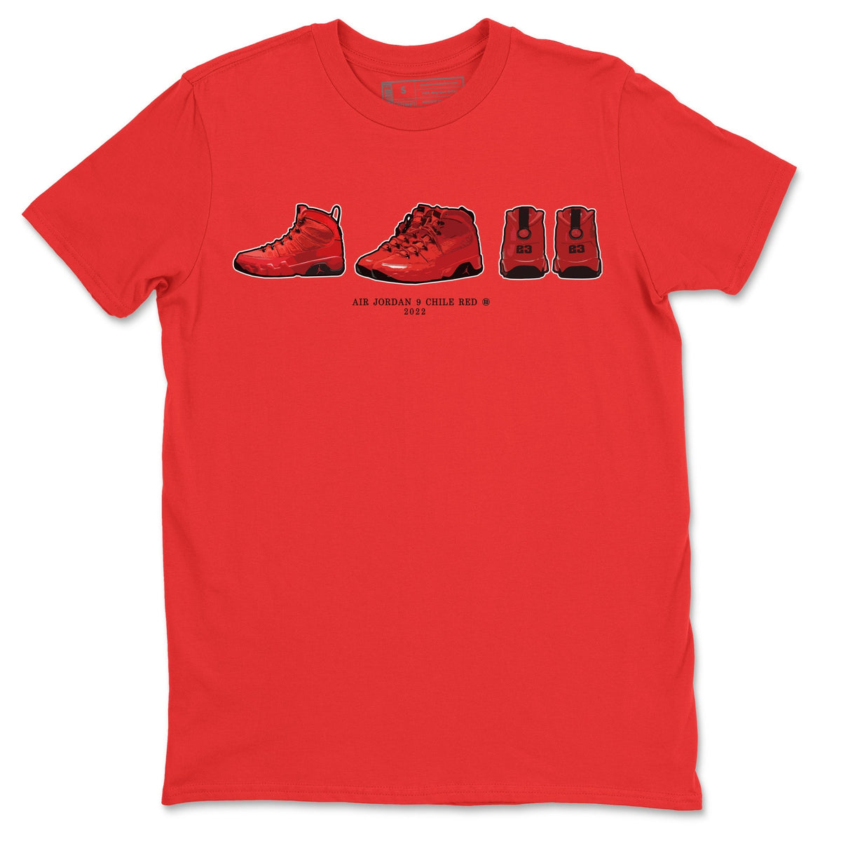 Jordan 9 Chile Red Shirt To Match Jordans Air Jordan 9 Prelude Sneaker Tees Jordan 9 Chile Red Drip Gear Zone Sneaker Matching Clothing Unisex Shirts