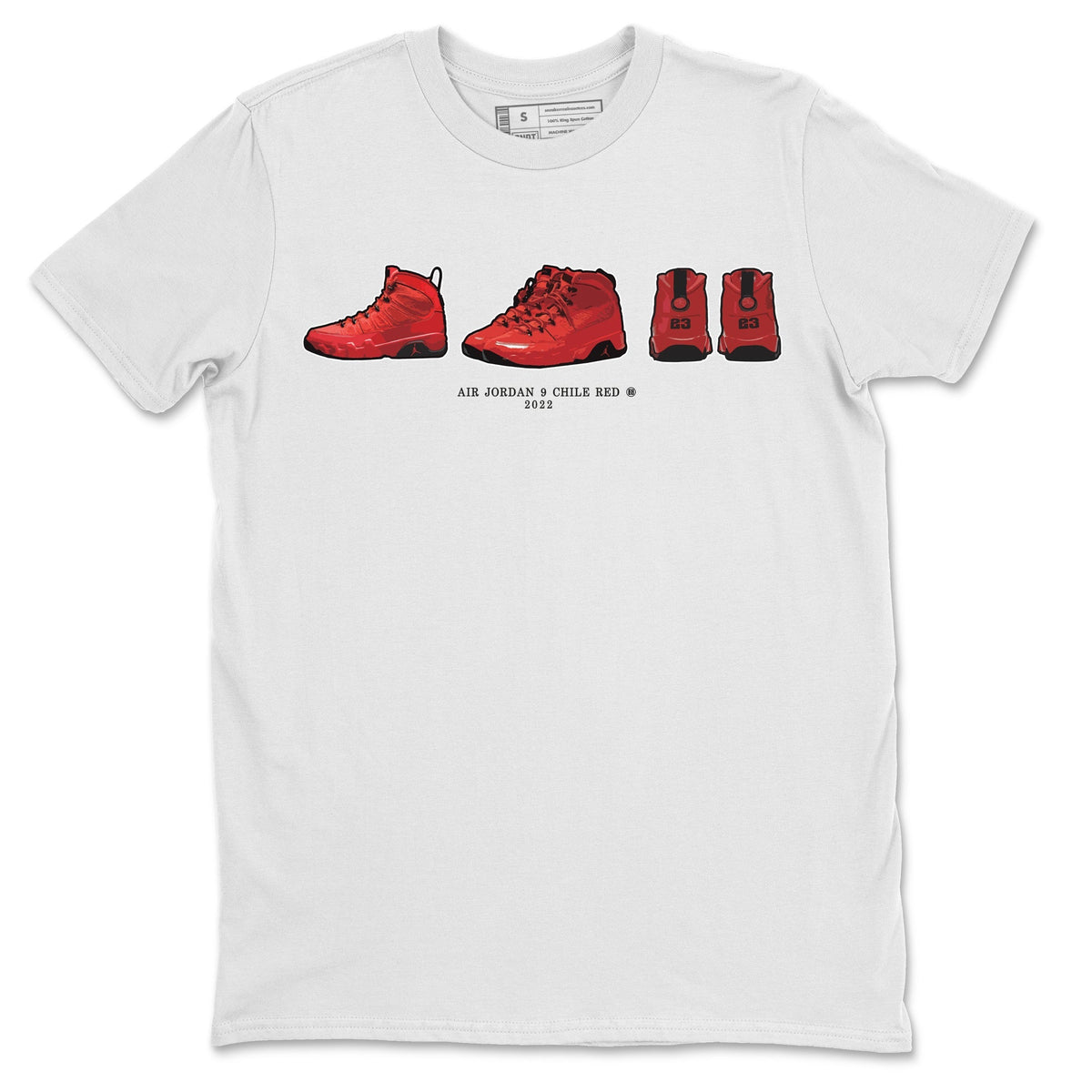 Jordan 9 Chile Red Shirt To Match Jordans Air Jordan 9 Prelude Sneaker Tees Jordan 9 Chile Red Drip Gear Zone Sneaker Matching Clothing Unisex Shirts