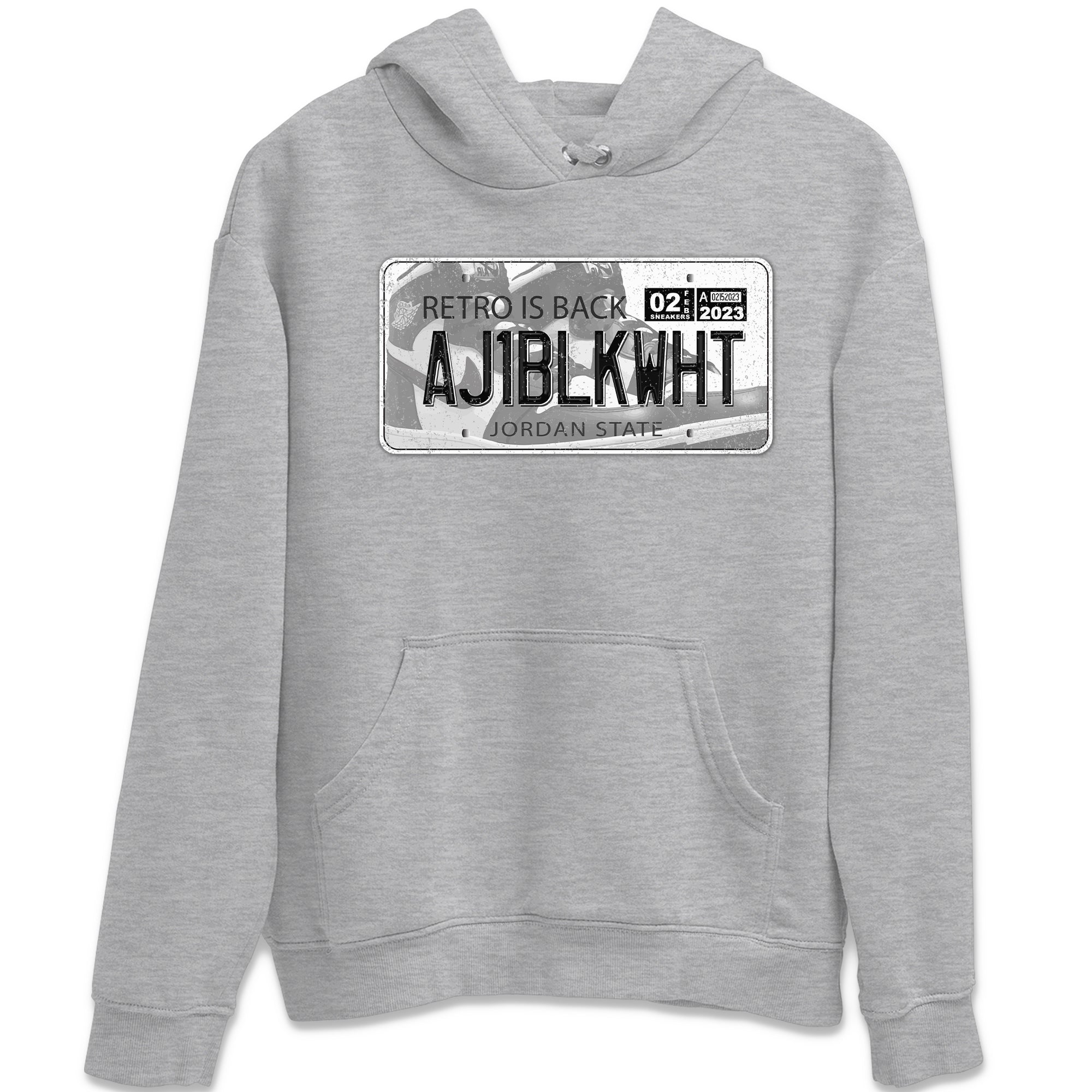 Air Jordan 1 Black White Sneaker Match Tees Jordan Plate Sneaker Tees Air Jordan 1 Black White Jordan to match sneaker T-Shirt Crew Neck Shirts