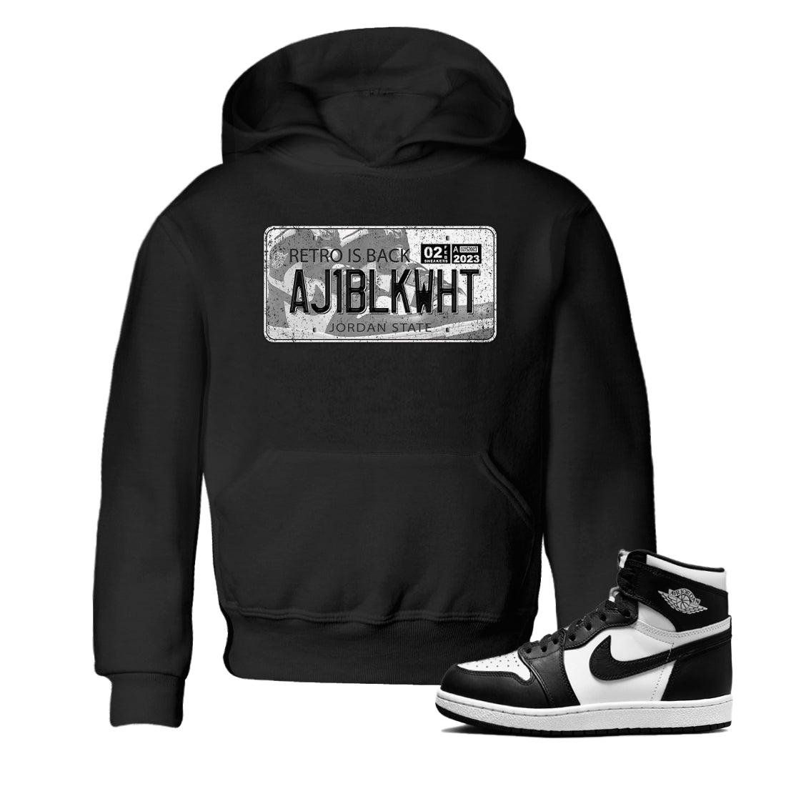 Air Jordan 1 Black White Shirt To Match Jordans Jordan Plate Sneaker Tees Air Jordan 1 Black White Drip Gear Zone Sneaker Matching Clothing Kids Shirts