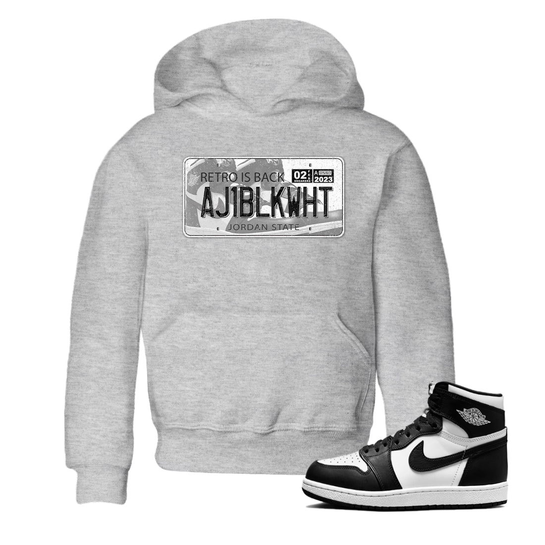 Air Jordan 1 Black White Shirt To Match Jordans Jordan Plate Sneaker Tees Air Jordan 1 Black White Drip Gear Zone Sneaker Matching Clothing Kids Shirts