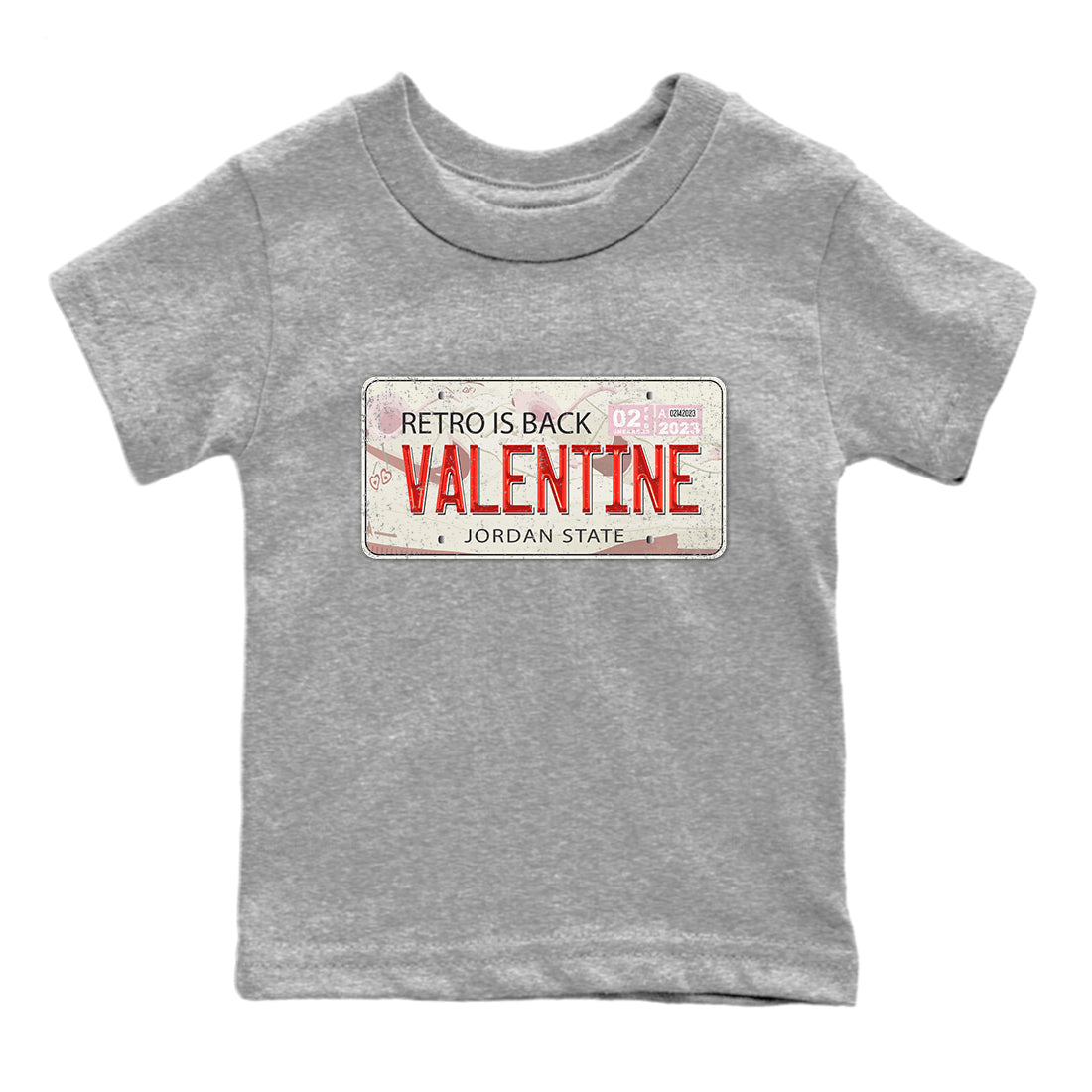 Air Force 1 Valentines Day Sneaker Match Tees Jordan Plate Sneaker Tees Air Force 1 Valentines Day Jordan to match sneaker T-Shirt Kids Shirts