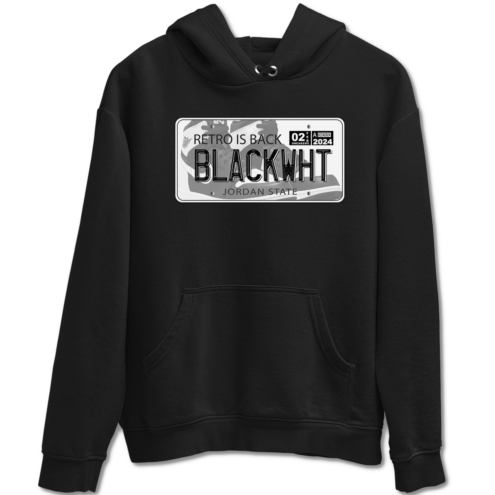 1s Black White shirt to match jordans Jordan Plate sneaker tees Air Jordan 1 Black White Drip Gear Zone unisex cotton Black 2 crew neck shirt