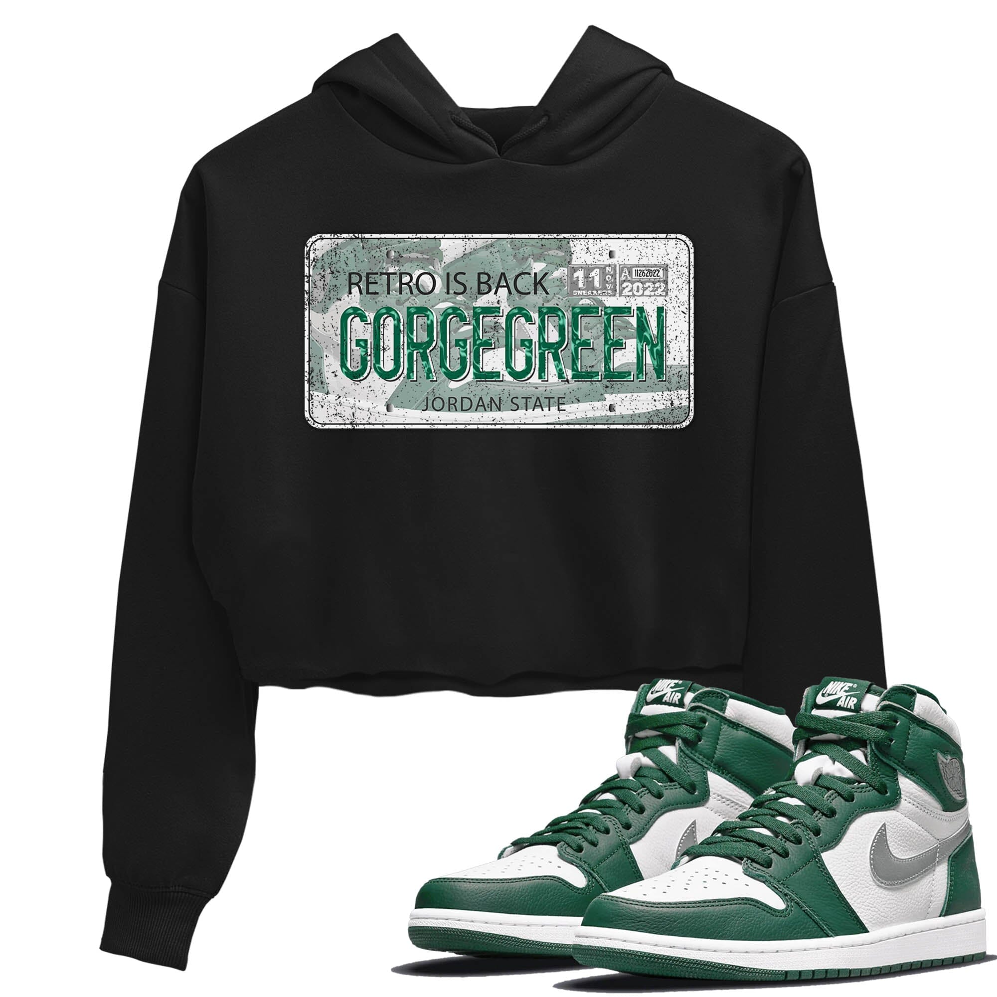Jordan 1 Gorge Green Sneaker Matching T-Shirt Jordan Plate Sneaker Tees Jordan 1 Gorge Green Sneaker Release Tees Women's Shirts